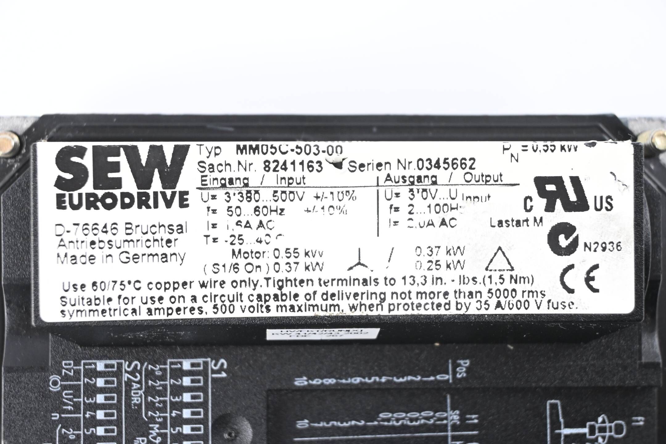 DEFEKT SEW-Eurodrive Antriebsumrichter MM05C-503-00 ( 8241163 )