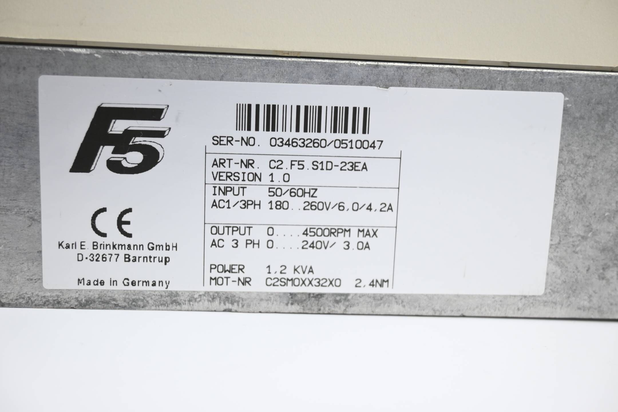 KEB Combivert F5 Frequenzumrichter C2.F5.S1D-23EA inkl. HV-Filter 10.E5.T60-0002