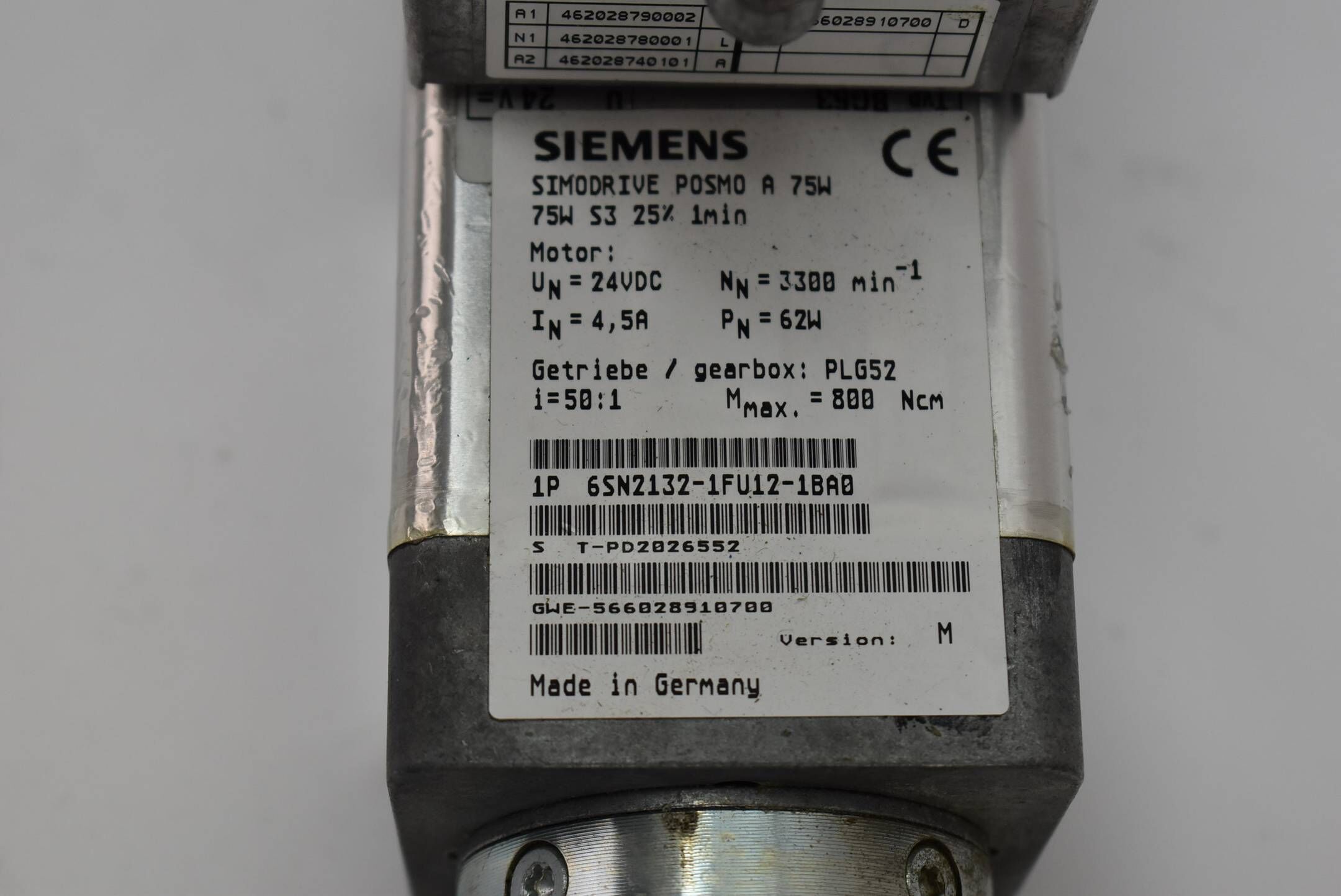 Siemens simodrive POSMO A 6SN2132-1FU12-1BA0 ( 6SN2 132-1FU12-1BA0 ) Version N