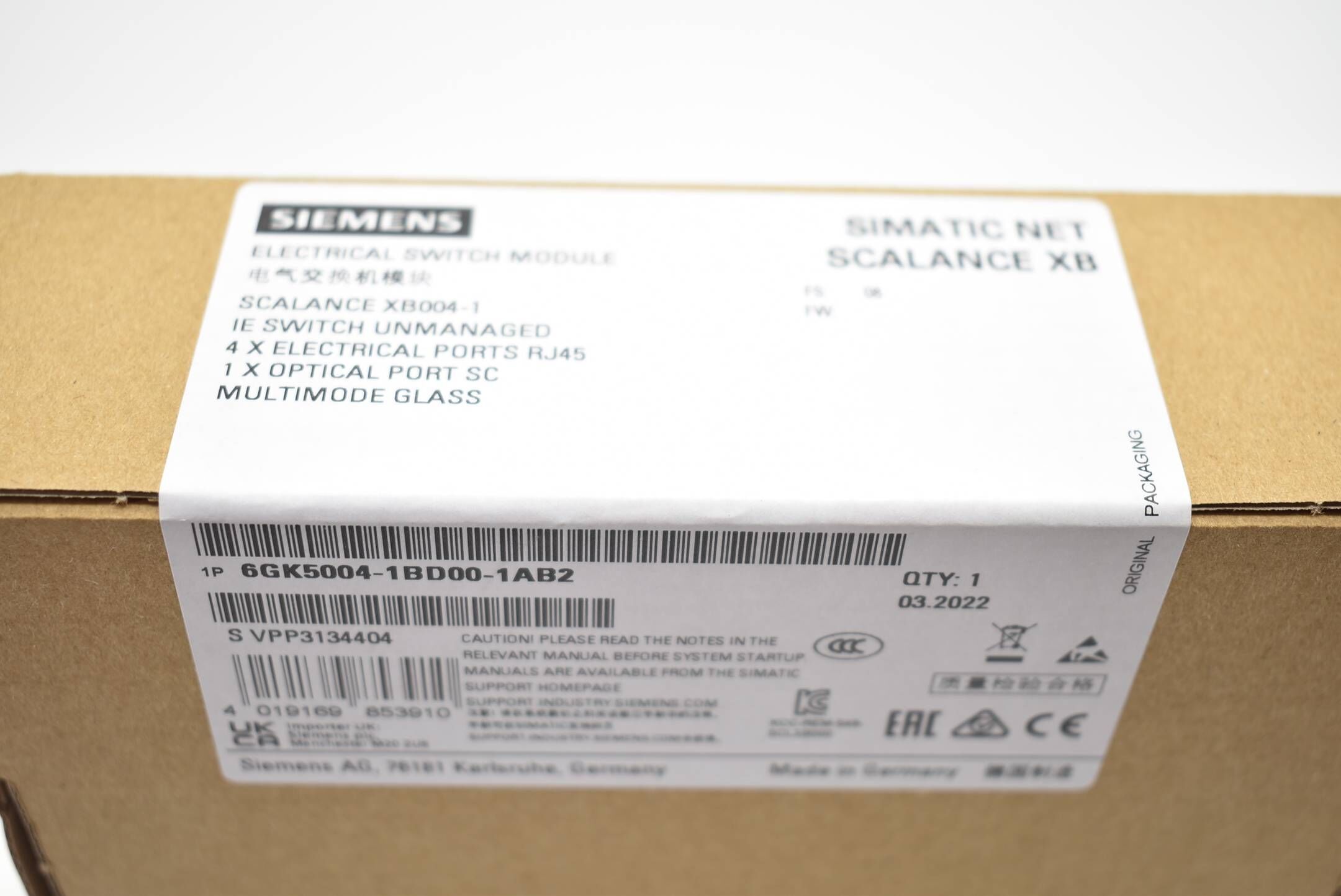 Siemens simatic NET Scalance XB 6GK5004-1BD00-1AB2 ( 6GK 5004-1BD00-1AB2 ) E.8