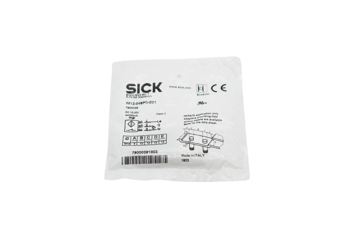 SICK Induktiver Näherungssensor IM12-04BPO-ZC1 ( IM12-04BP0-ZC1 ) 7900039