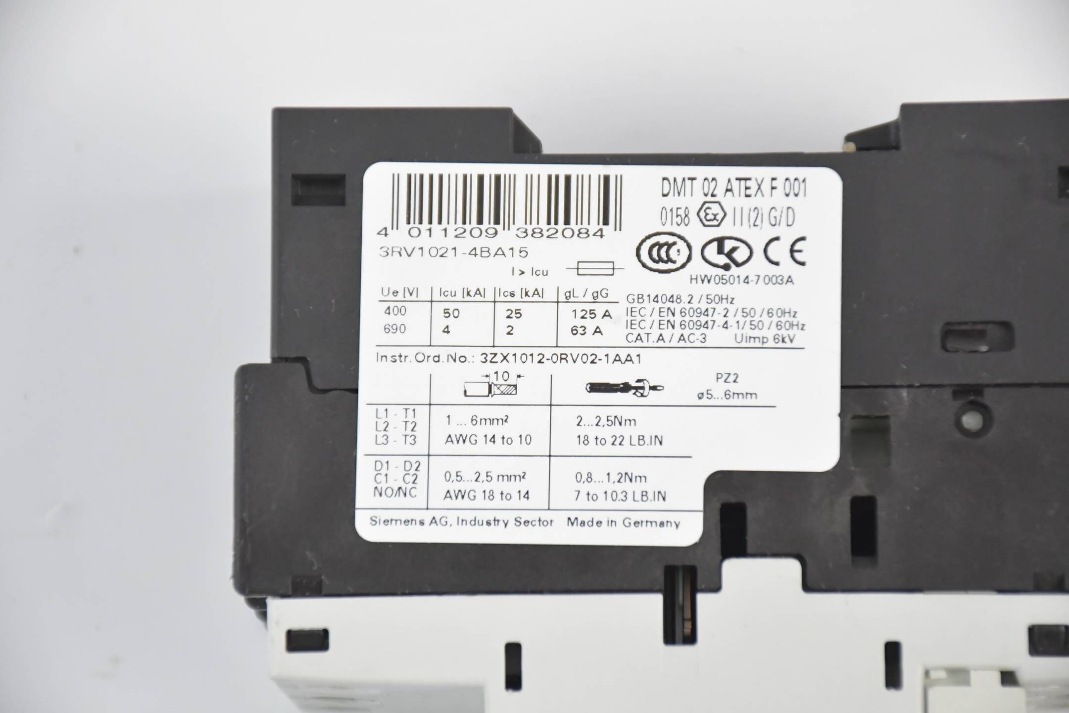 Siemens Sirius leistungsschalter 3RV1021-4BA15 ( 3RV1 021-4BA15 )
