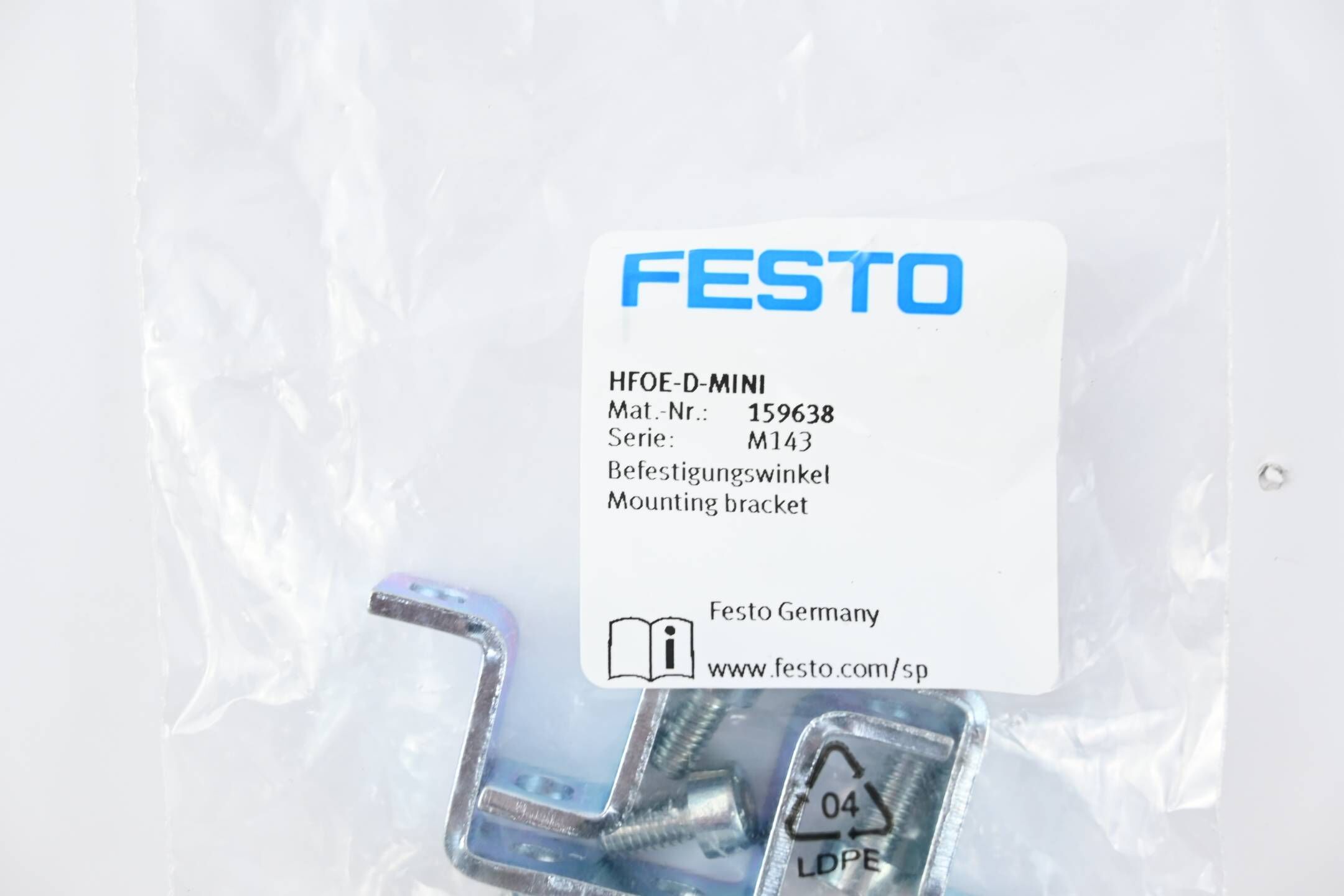 Festo Befestigungswinkel 9 Stück HFOE-D-MINI ( 159638 )