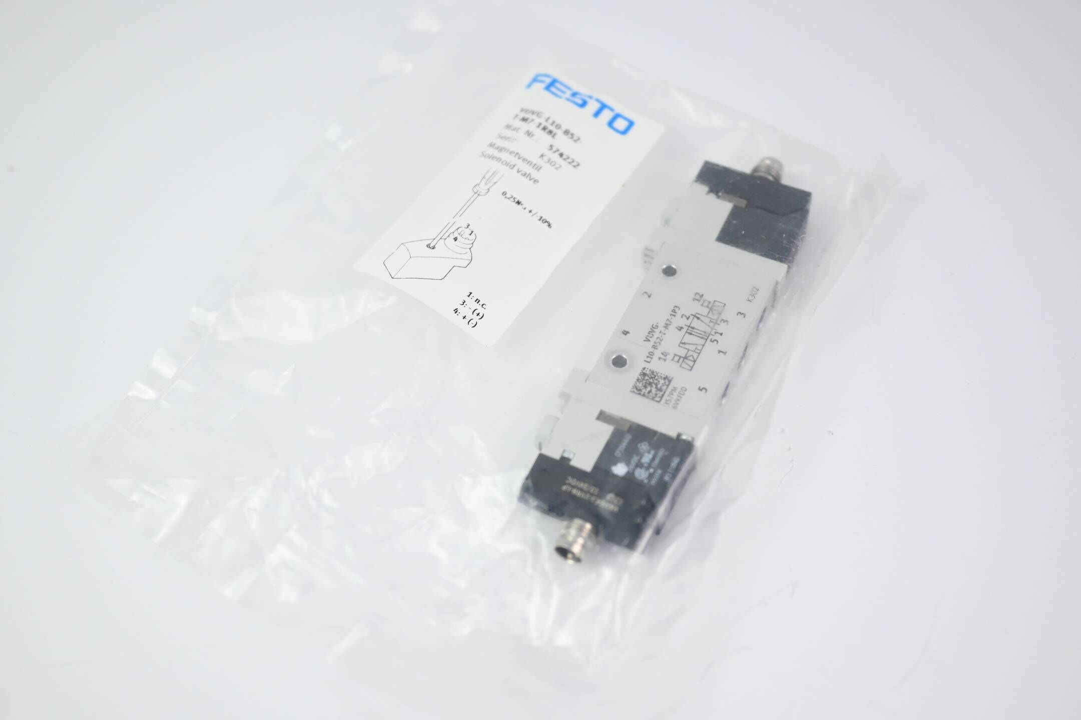 Festo 5/2-Wege-Magnetventil VUVG-L10-B52-T-M7-1R8L ( 574222 )