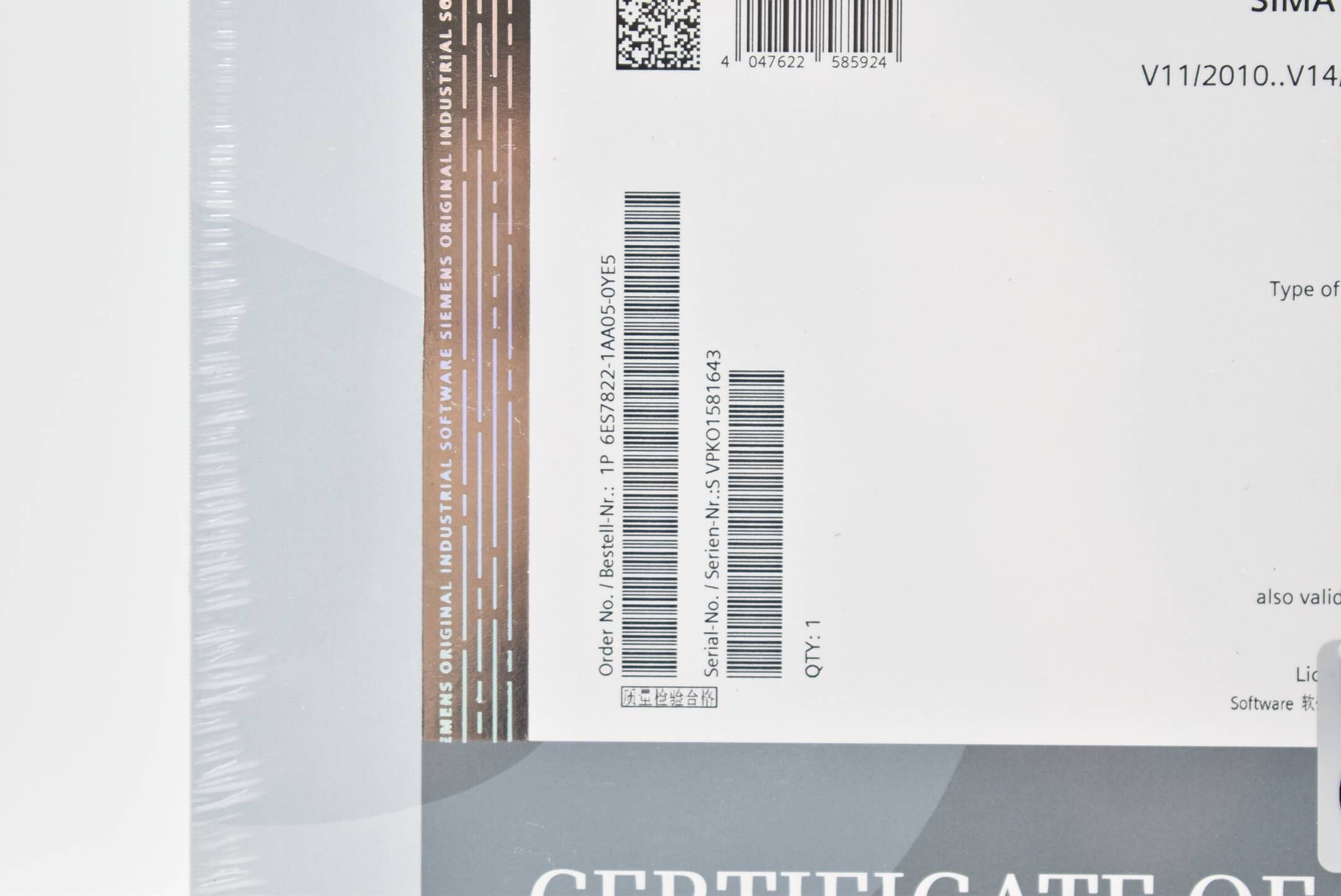 Siemens simatic STEP 7 Professional V15 6ES7822-1AA05-0YE5 Upgrade to V15