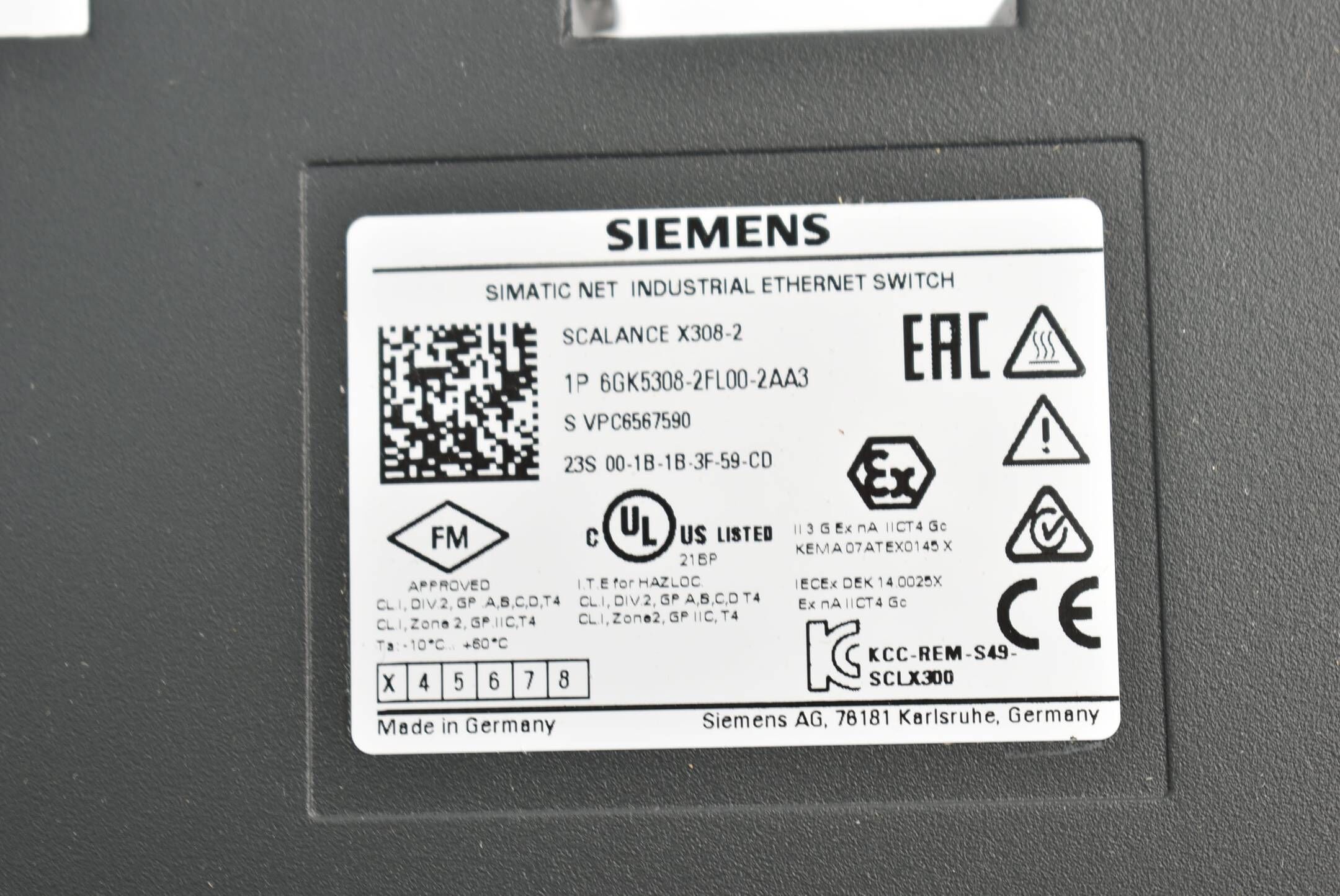 Siemens Simatic Net Scalance X 6GK5308-2FL00-2AA3 ( 6GK5 308-2FL00-2AA3 ) E3