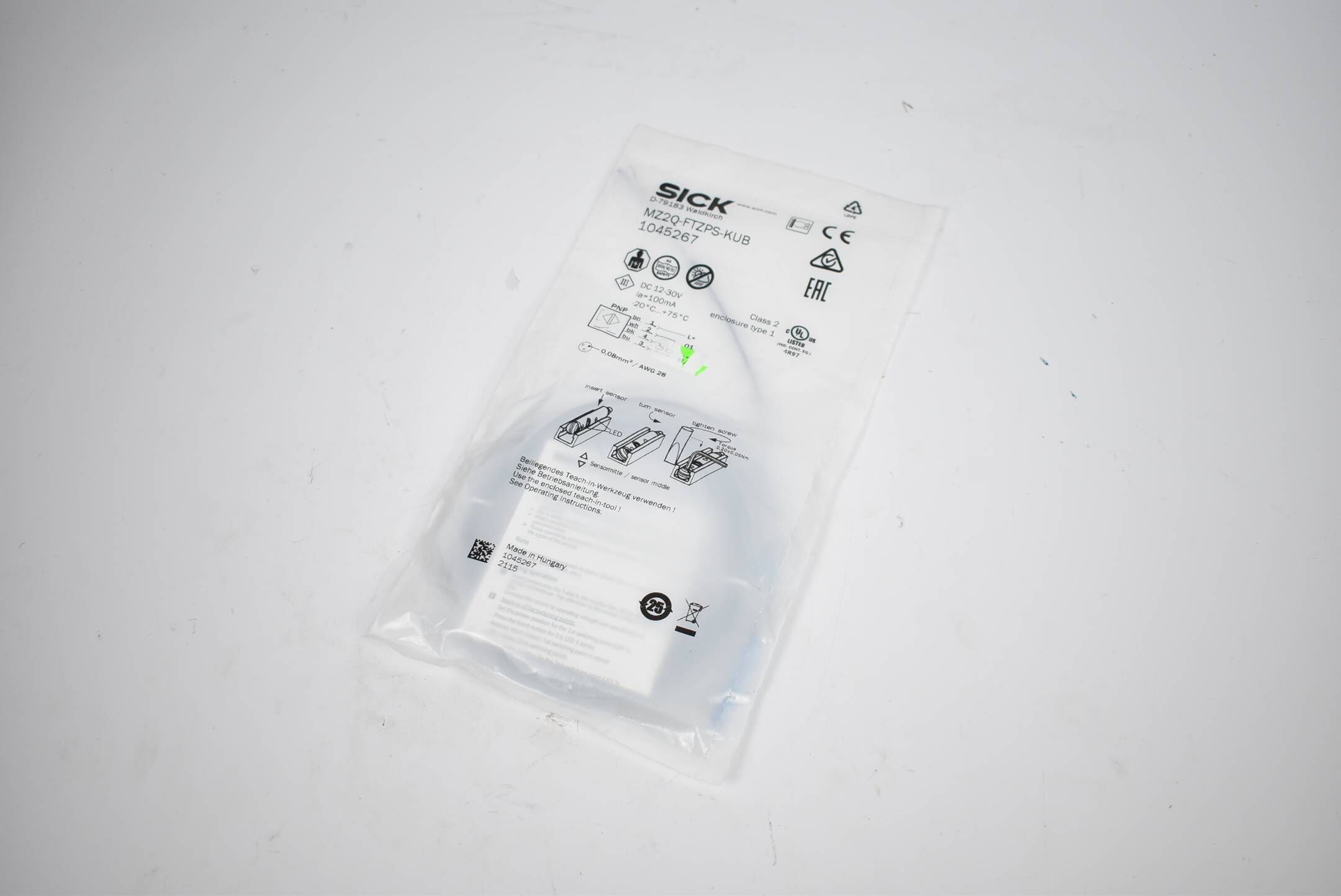 Sick Sensor für T-Nut-Zylinder DC 12-30V 100mA MZ2Q-FTZPS-KUB ( 1045267 )