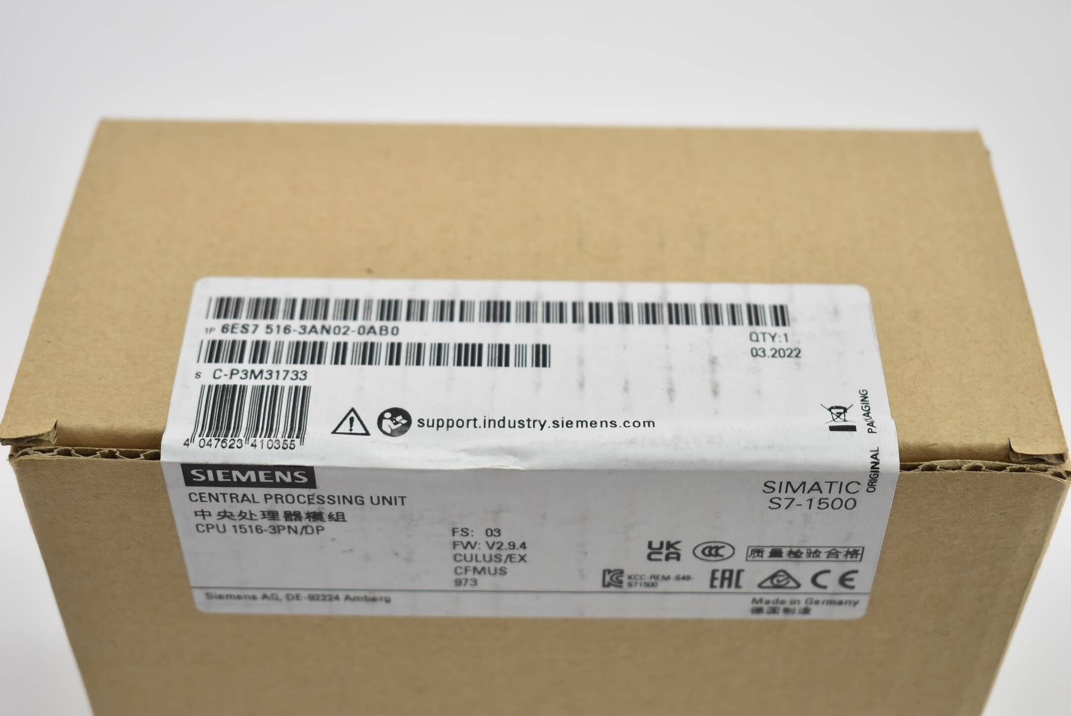 Siemens simatic S7-1500 6ES7 516-3AN02-0AB0 ( 6ES7516-3AN02-0AB0 ) E3