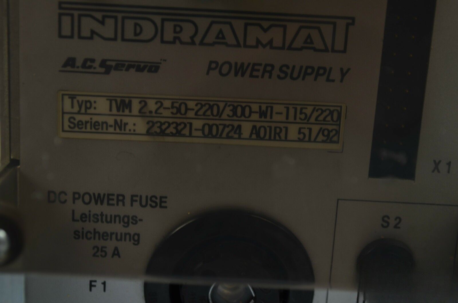 Indramat A.C. Servo Power Supply TVM 2.2-50-220/300-W1-115/220