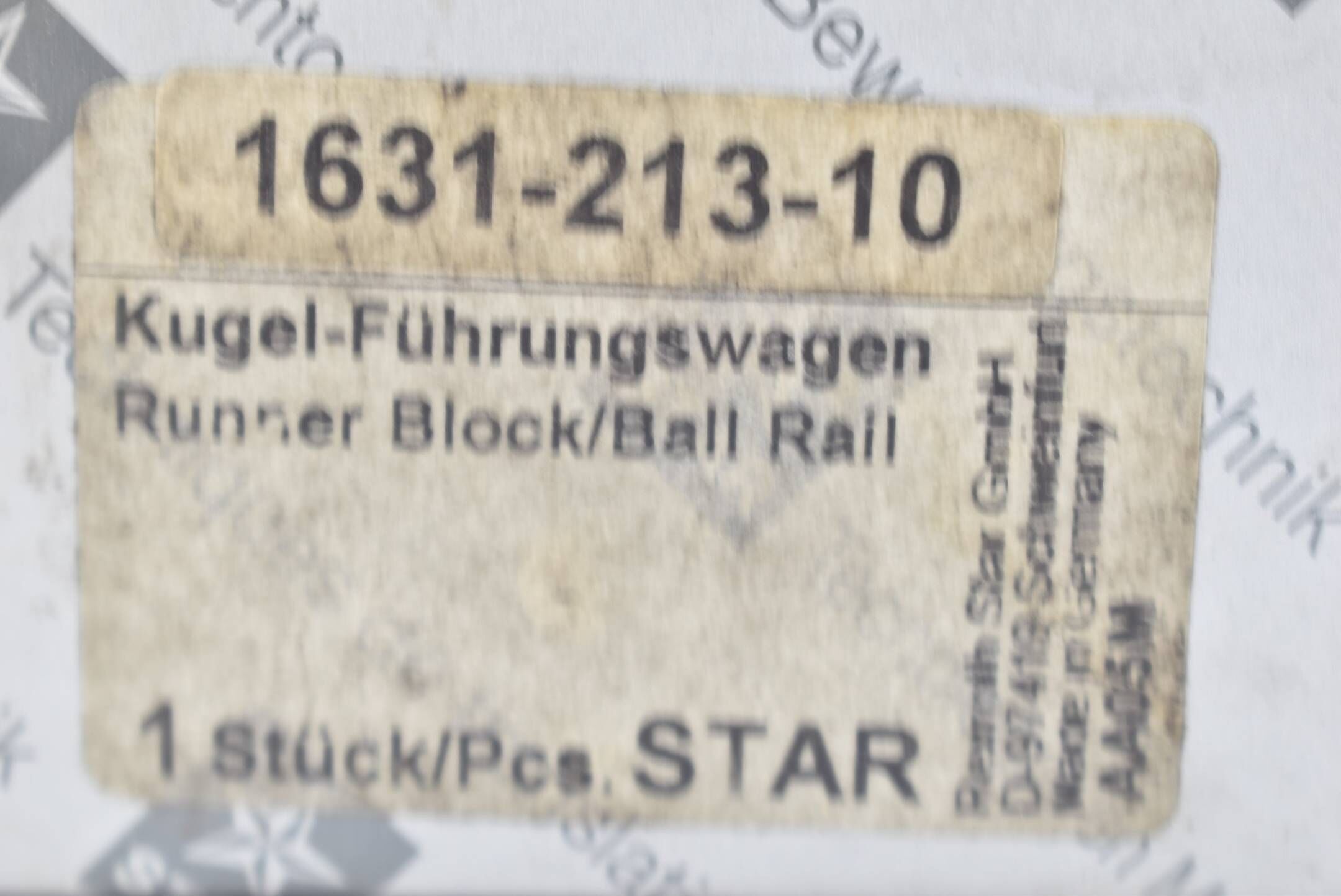 Star Kugel-Führungswagen R163121310