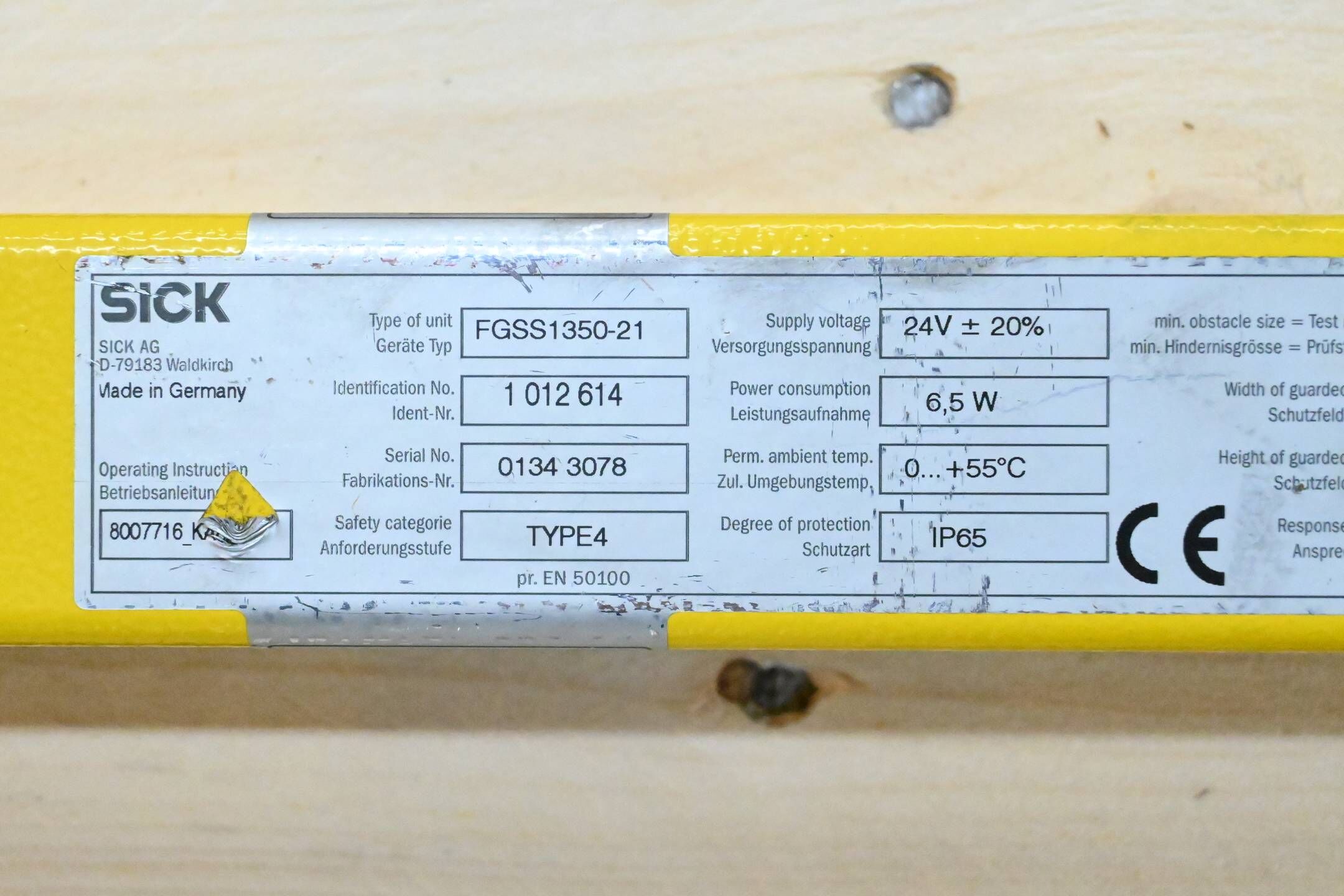 Sick Sicherheitslichtvorhang Sender FGSS1350-21 ( 1012614 )