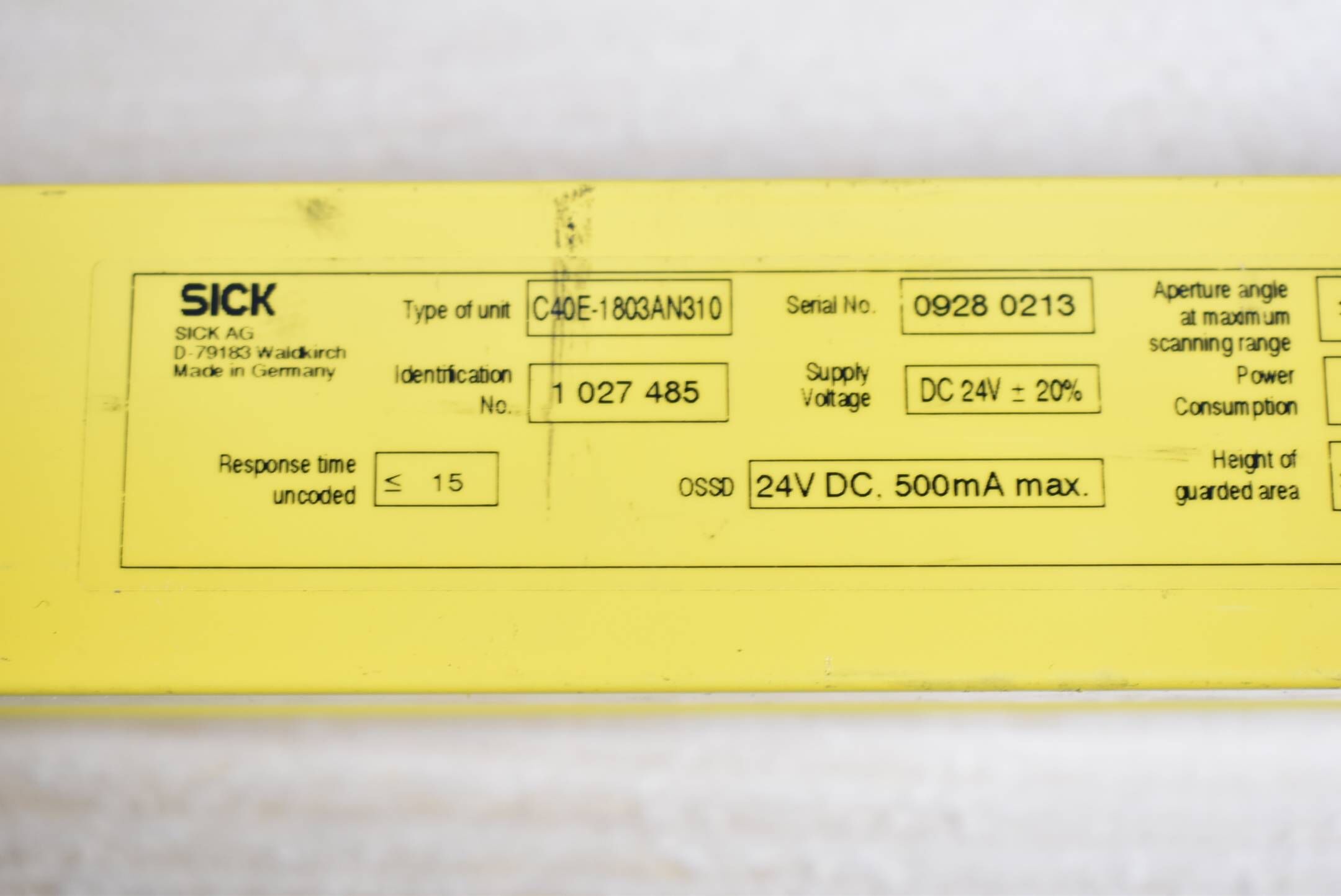 Sick C 4000 C40E-1803AN310 ( 1 027 485 )