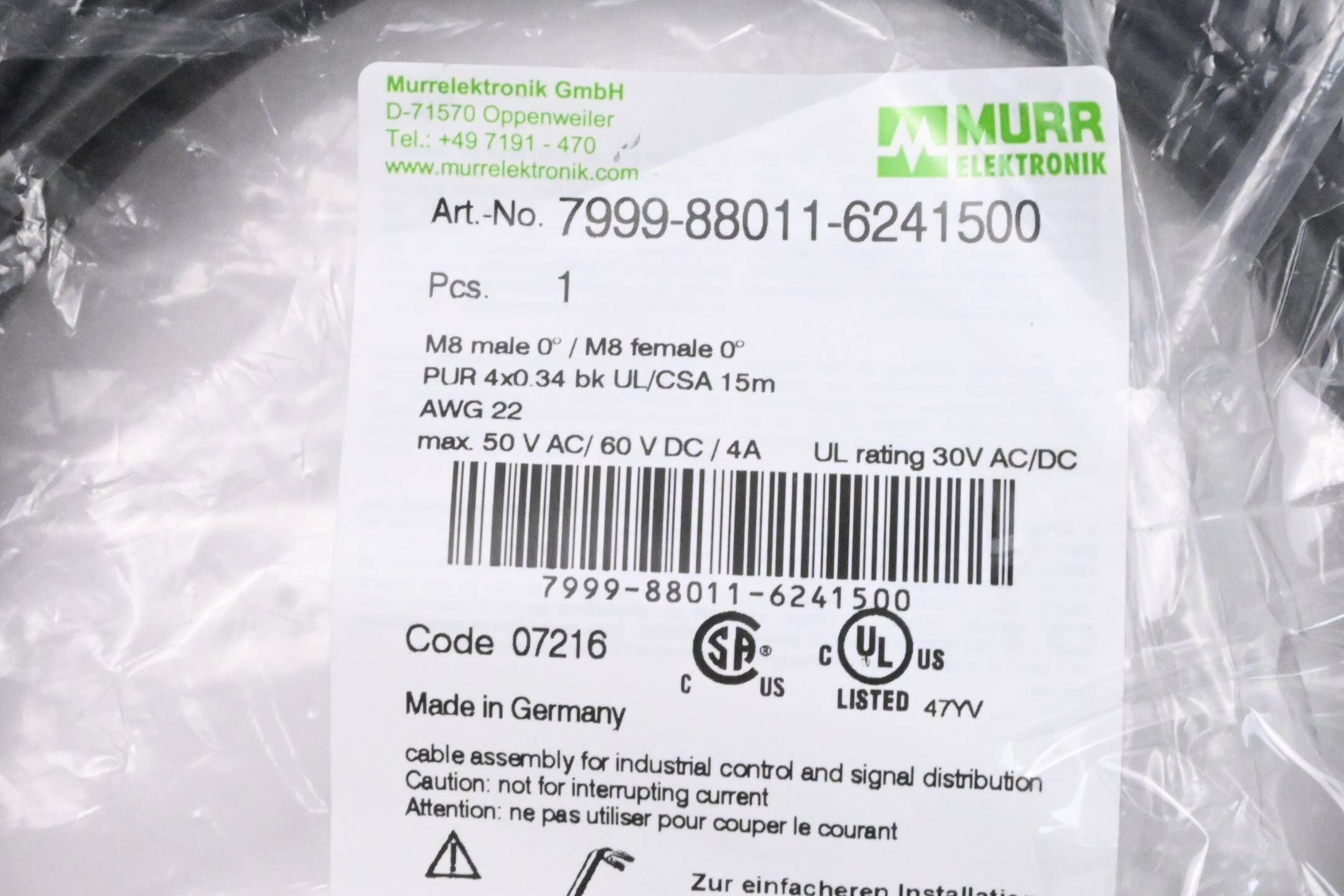 Murr Elektronik Kabel 7999-88011-6241500 ( 15,0m )