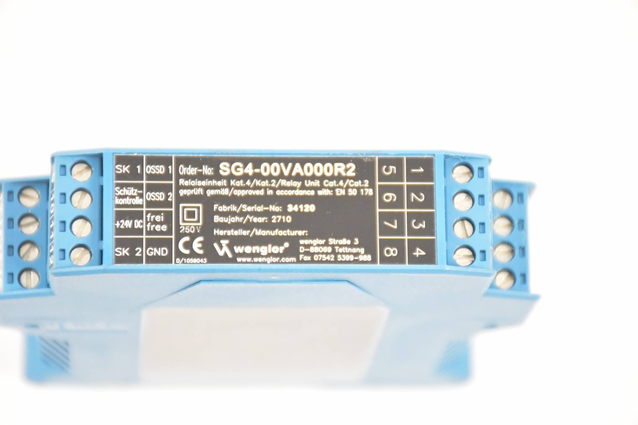 Wenglor Sicherheitsrelais Basismodul SG4-00VA000R2