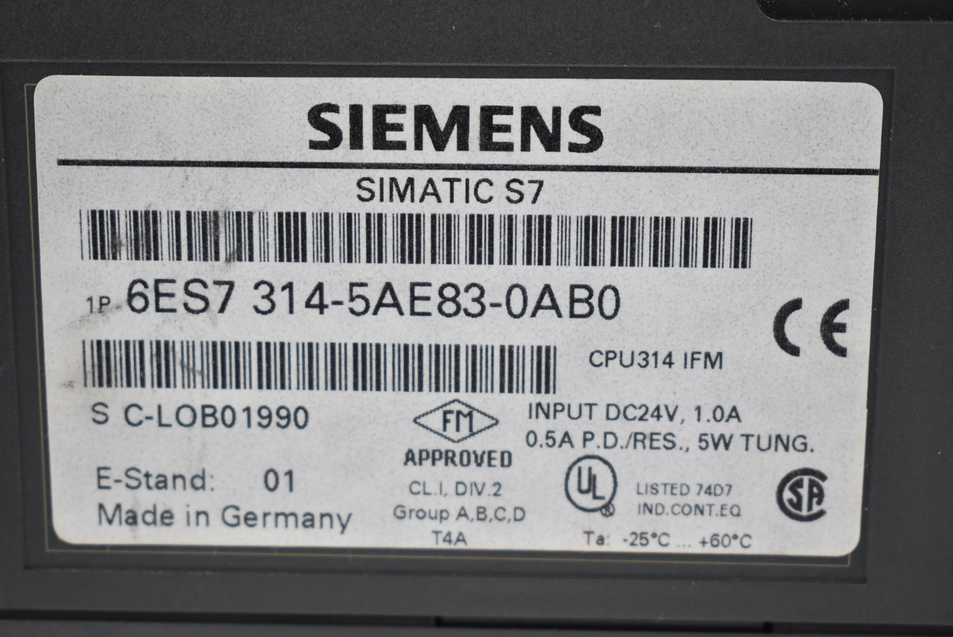 Siemens simatic S7-300 CPU 314 IFM 6ES7314-5AE83-0AB0 ( 6ES7 314-5AE83-0AB0 ) E1