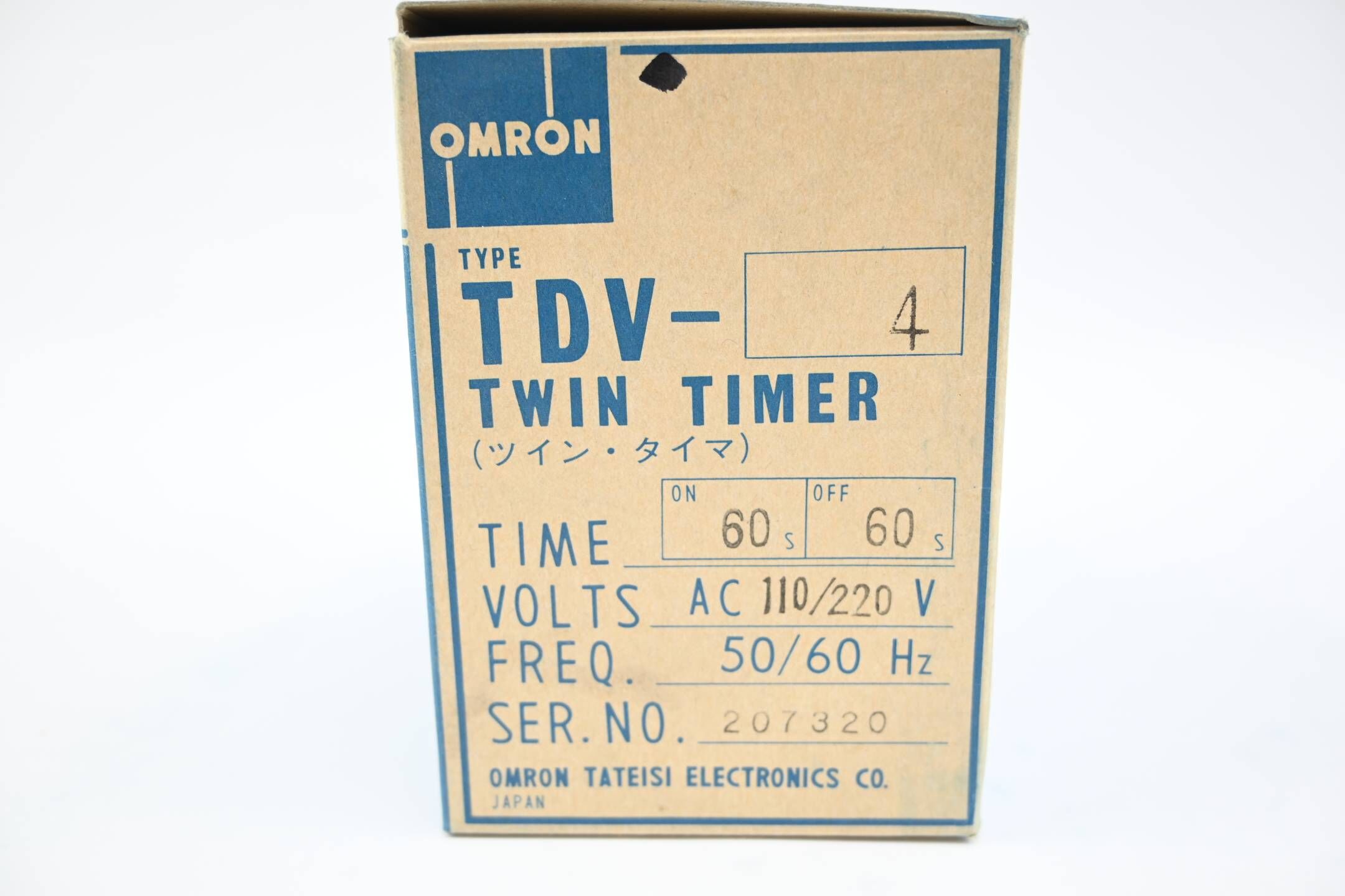 Omron Twin Timer On 60s Off 60s 110/220VAC ( TDV-4 )