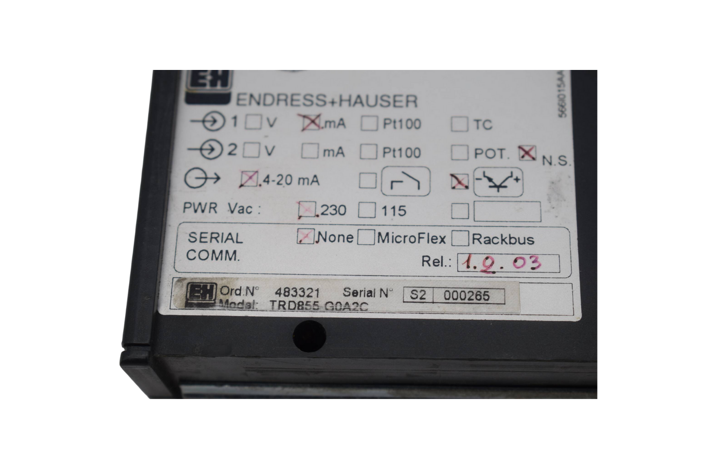 Endress+Hauser TRD855 G0A2C