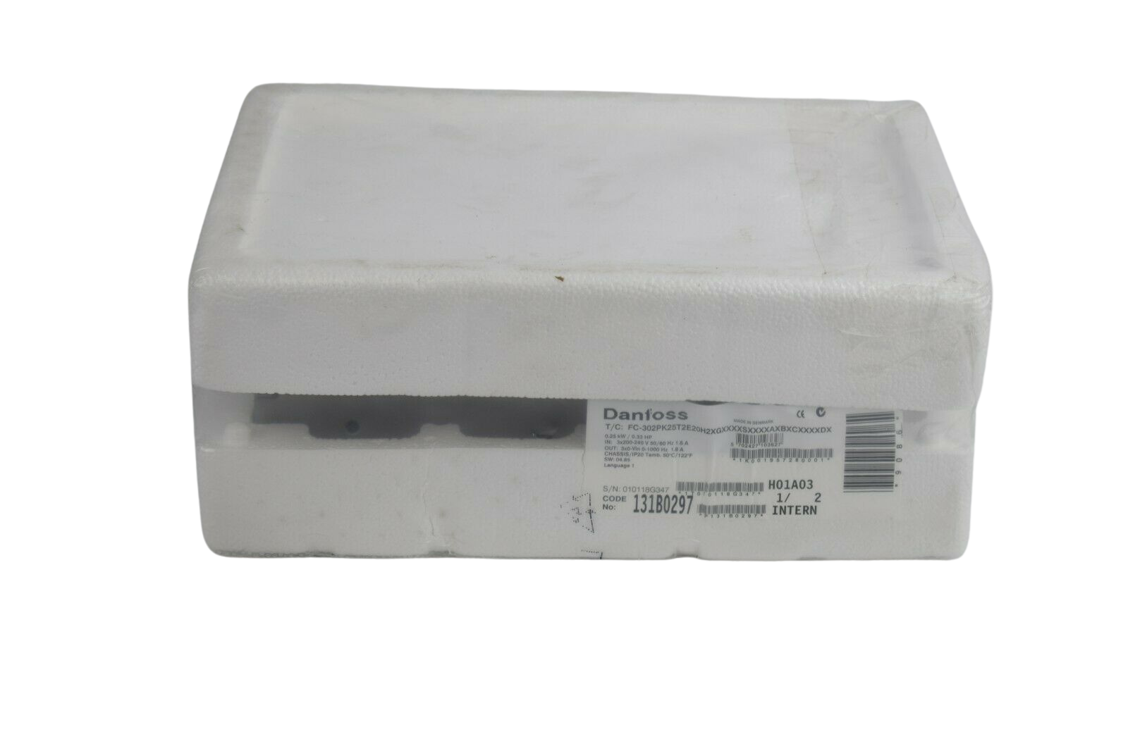 Danfoss Frequenzumrichter frequency converter 131B0297 0.25 kW ( 0.33 HP )