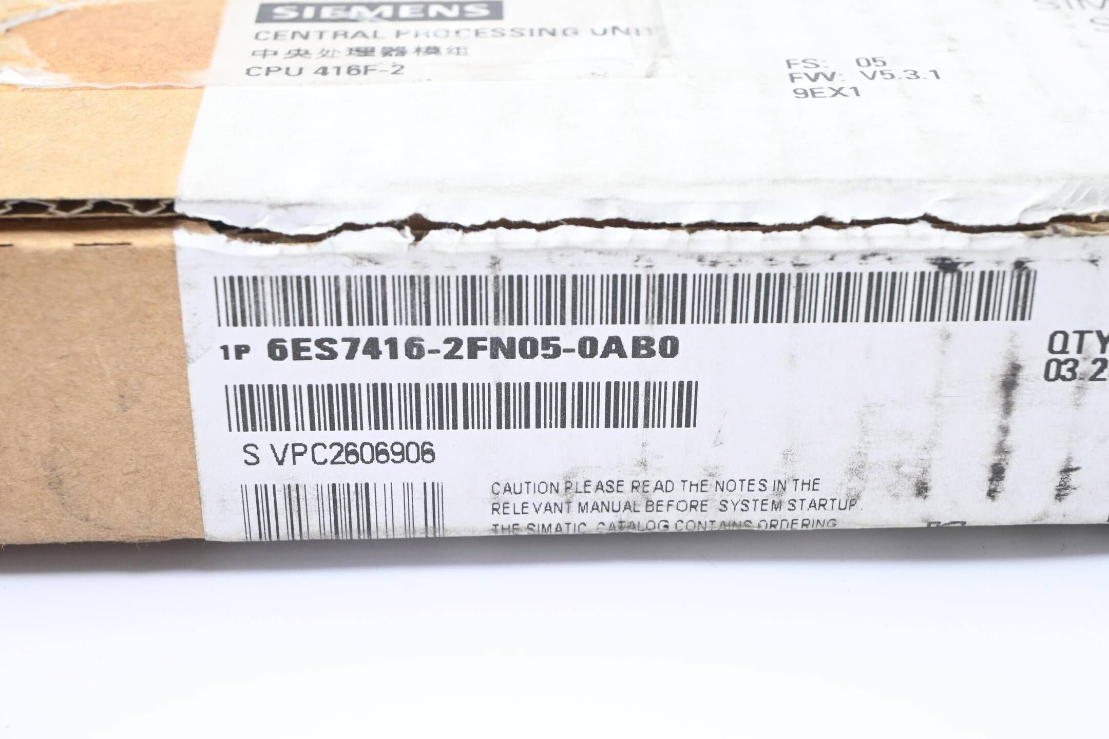 Siemens Simatic S7-400 CPU 416F-2 6ES7416-2FN05-0AB0 ( 6ES7 416-2FN05-0AB0 ) E.5