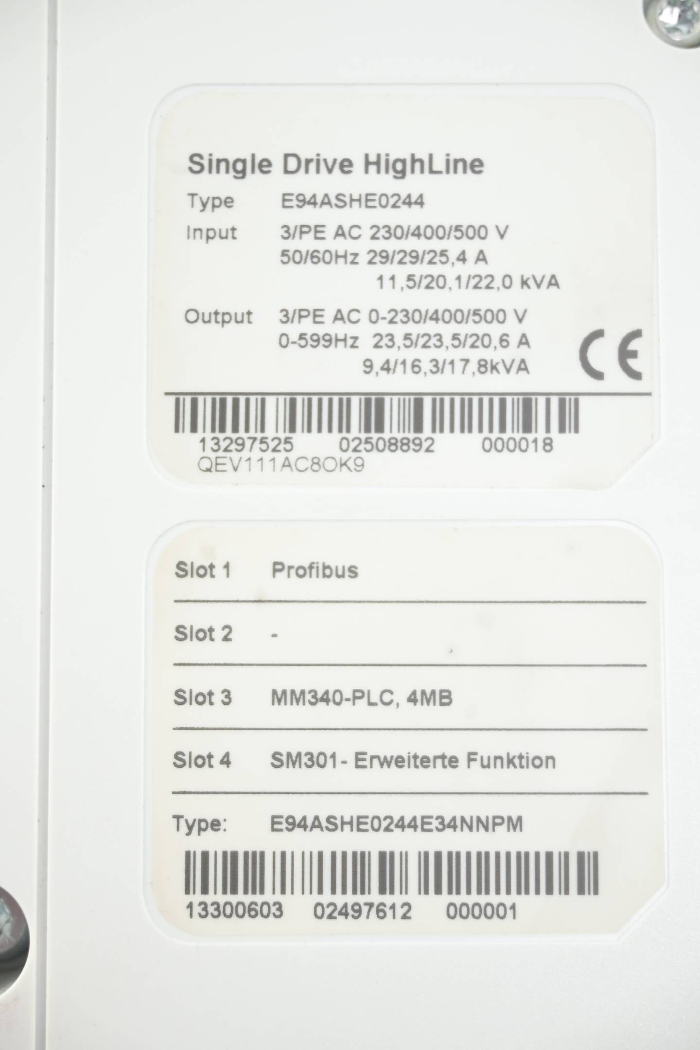 Lenze Single Drive HighLine E94ASHE0244 ( E94ASHE0244E34NNPM )