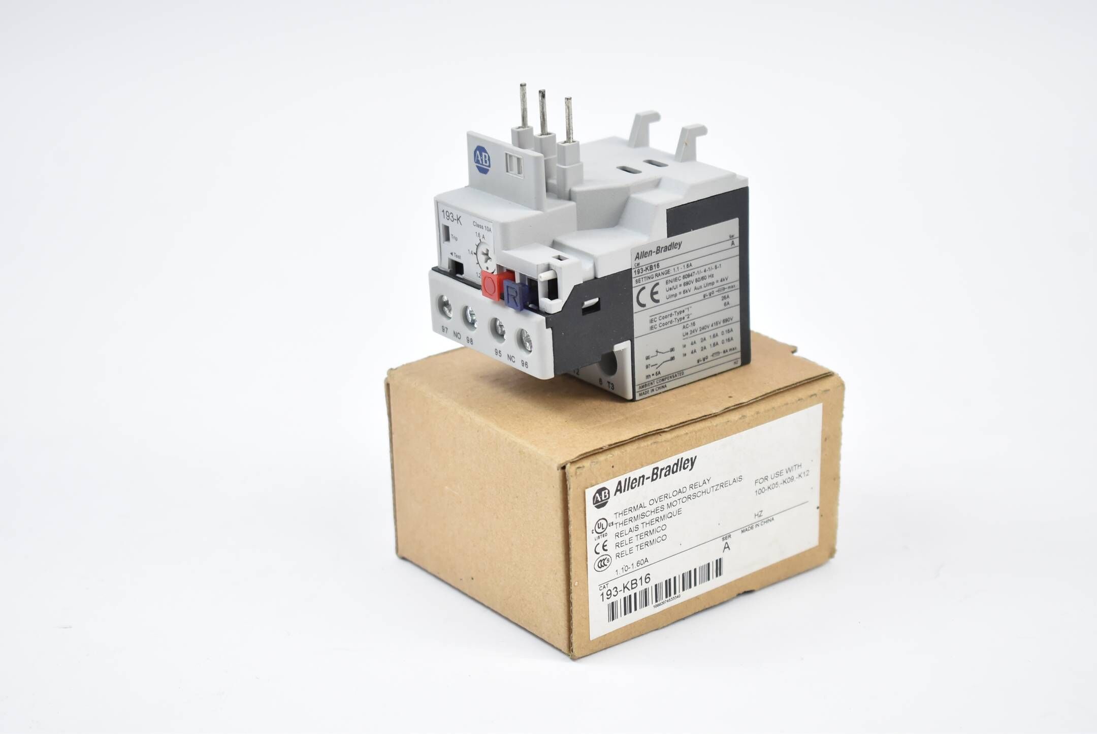 Allen Bradley Bulletin 193-K Überlastrelais 6W 1S 1Ö 690AC 1,6A  ( 193-KB16 )