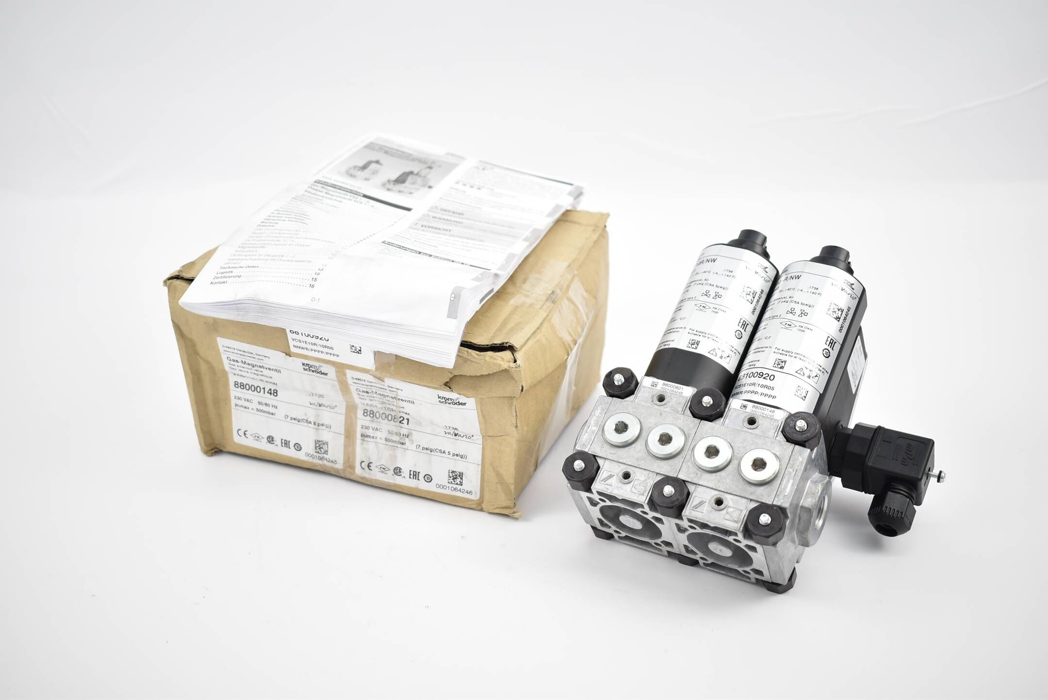 Krom Schröder Gas-Magnetventil VAS110/-R/NW +VAS1-/10R/NW ( 88000148 + 8800821 )