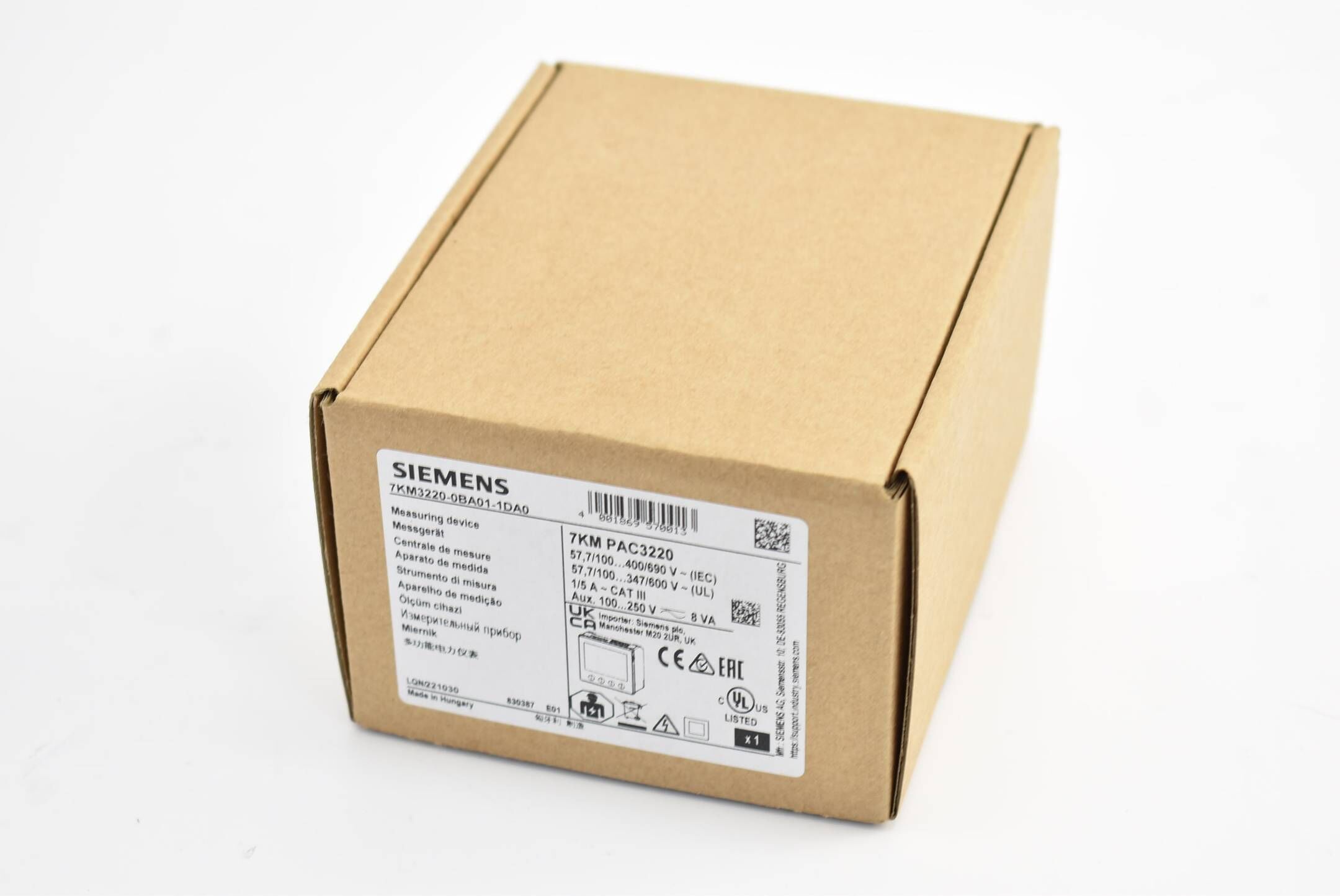 Siemens sentron PAC3220 LCD 96X96 7KM3220-0BA01-1DA0 ( 7KM3 220-0BA01-1DA0 )