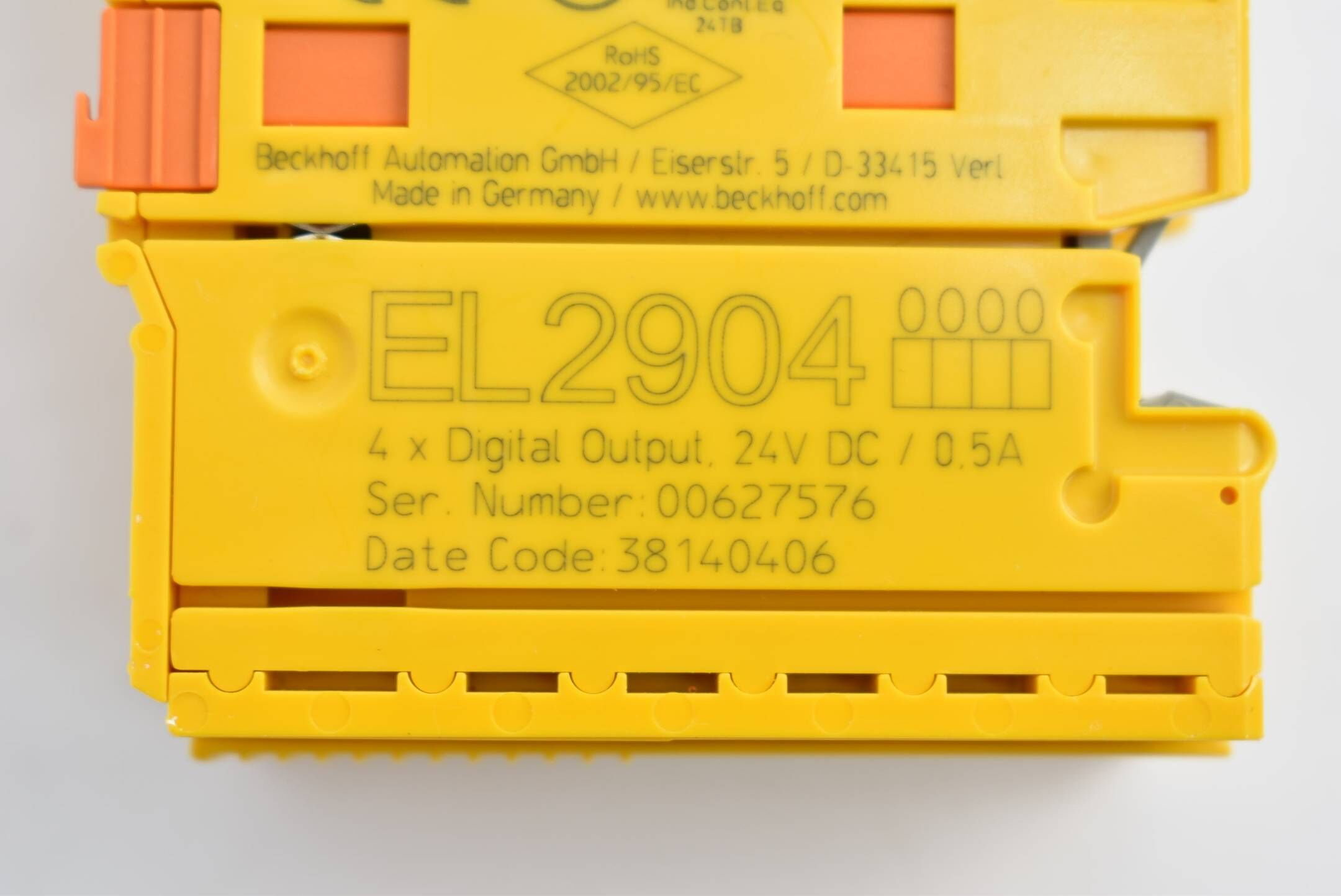 Beckhoff Automation EtherCAT-Klemme 4-Kanal-Digital-Ausgang 24 VDC 0,5A EL2904