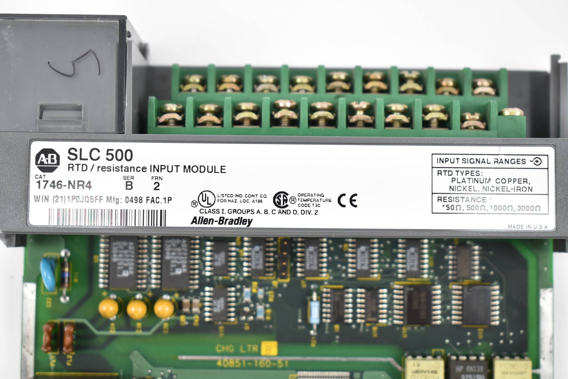 Allen-Bradley SLC 500 RTD/Widerstand Eingangsmodul 1746-NR4 ( Serie B Rev. 2 )