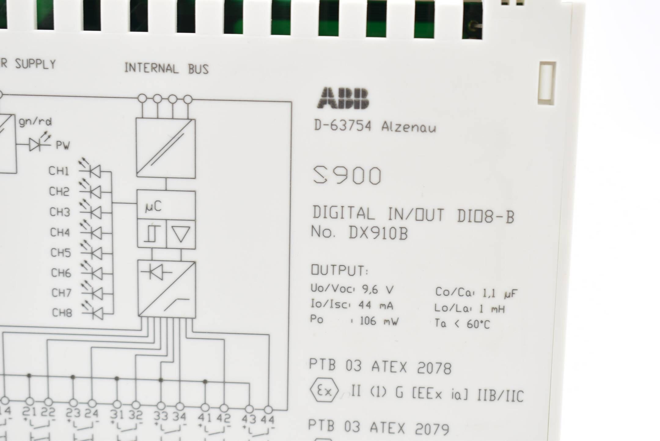 ABB S900 Input-/Outputsystem DX910B ( 3KDE175312L9100 )