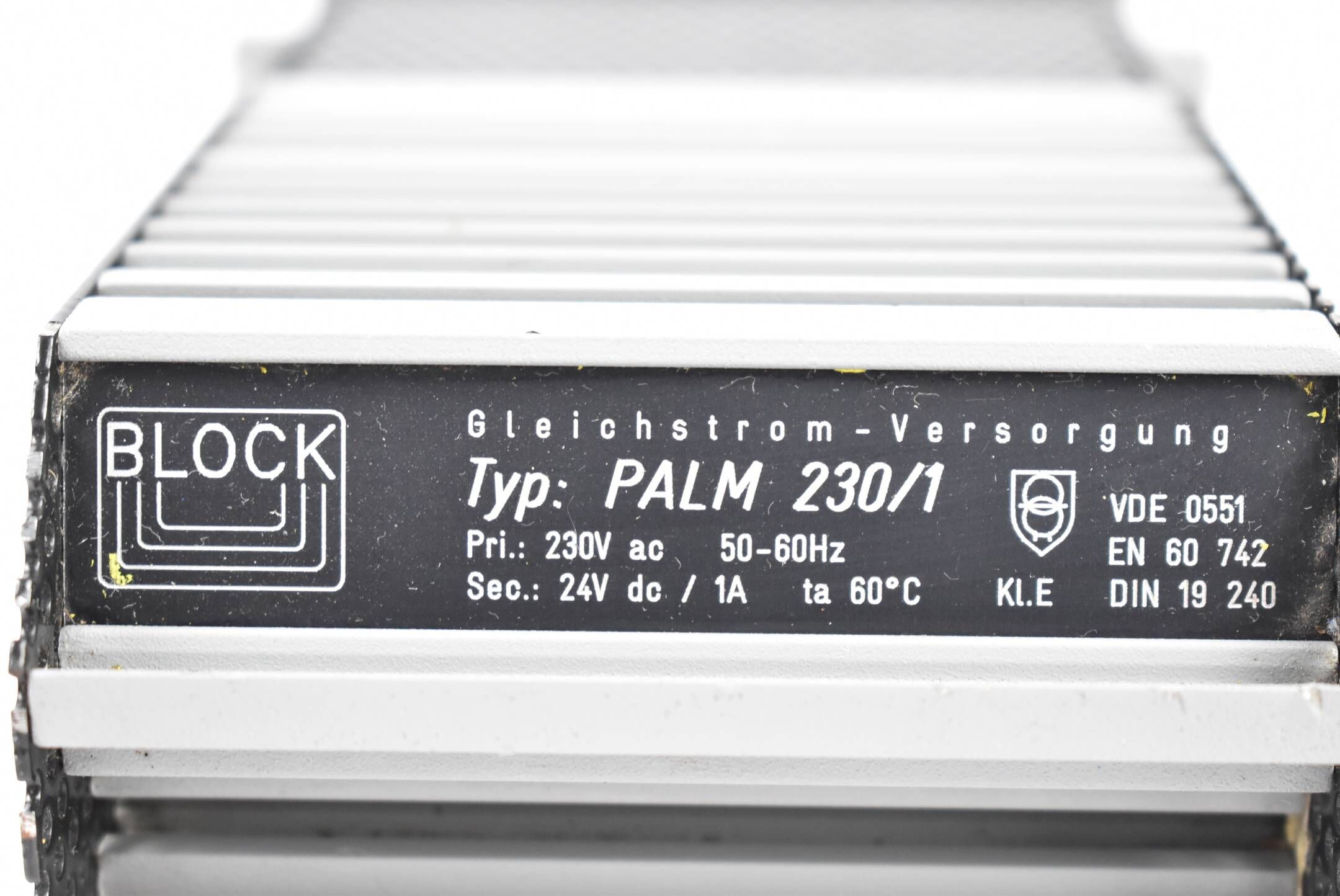 Block Gleichstrom Versorgung PALM 230/1