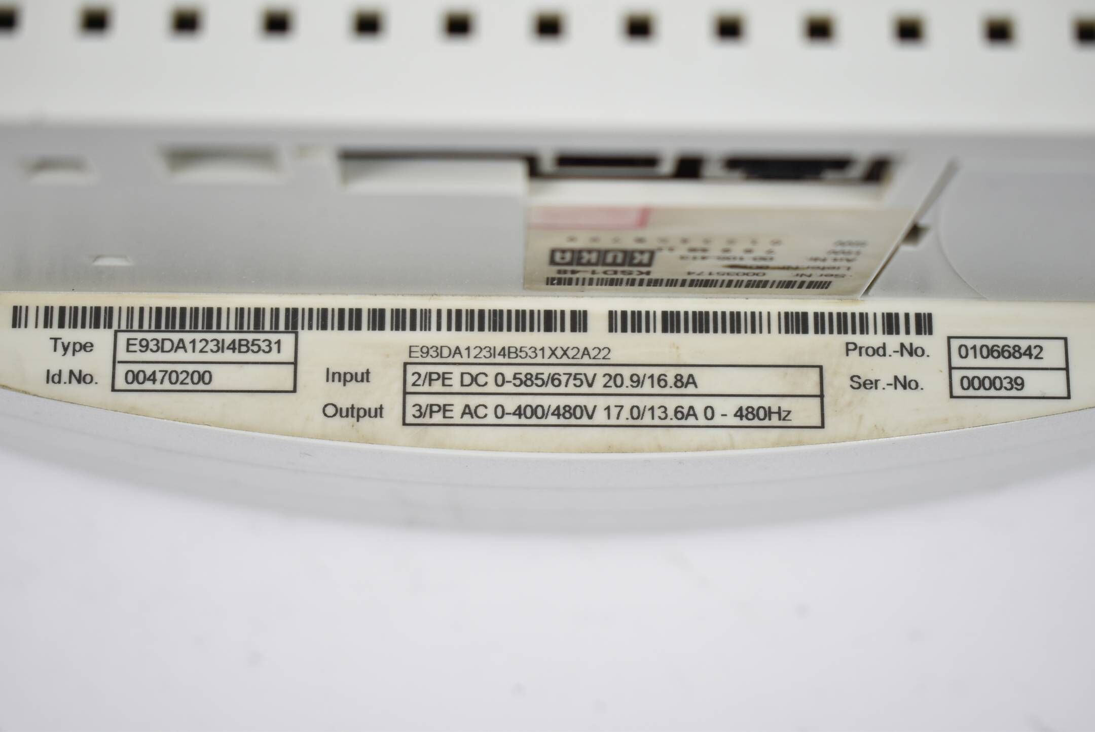 KUKA Lenze Servo Drive KSD1-48 E93DA123I4B531 ( 00470200 ) E93DA123I4B531XX2A22