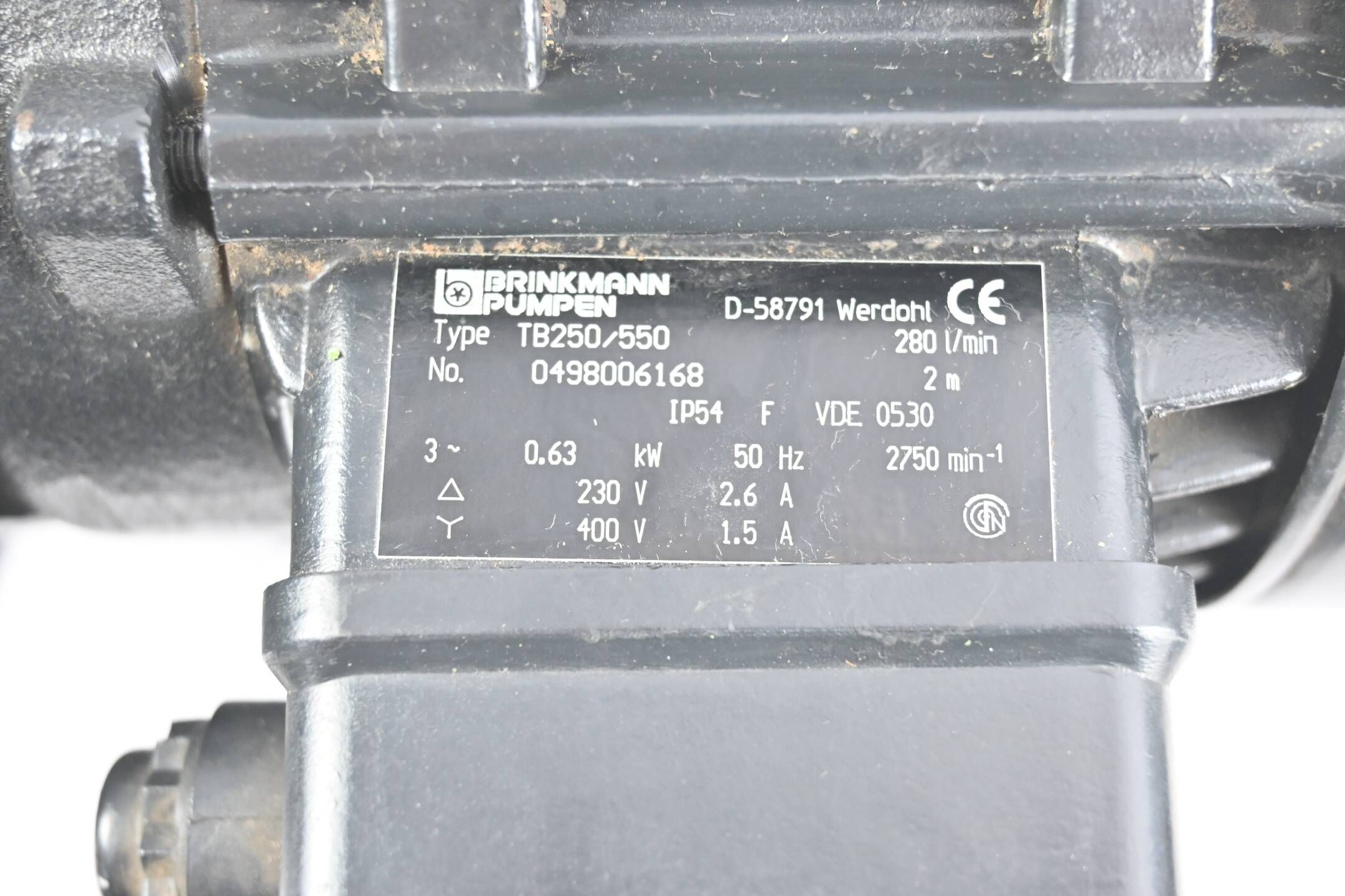 Brinkmann Pumpen Pumpe TB250/550 280l/min