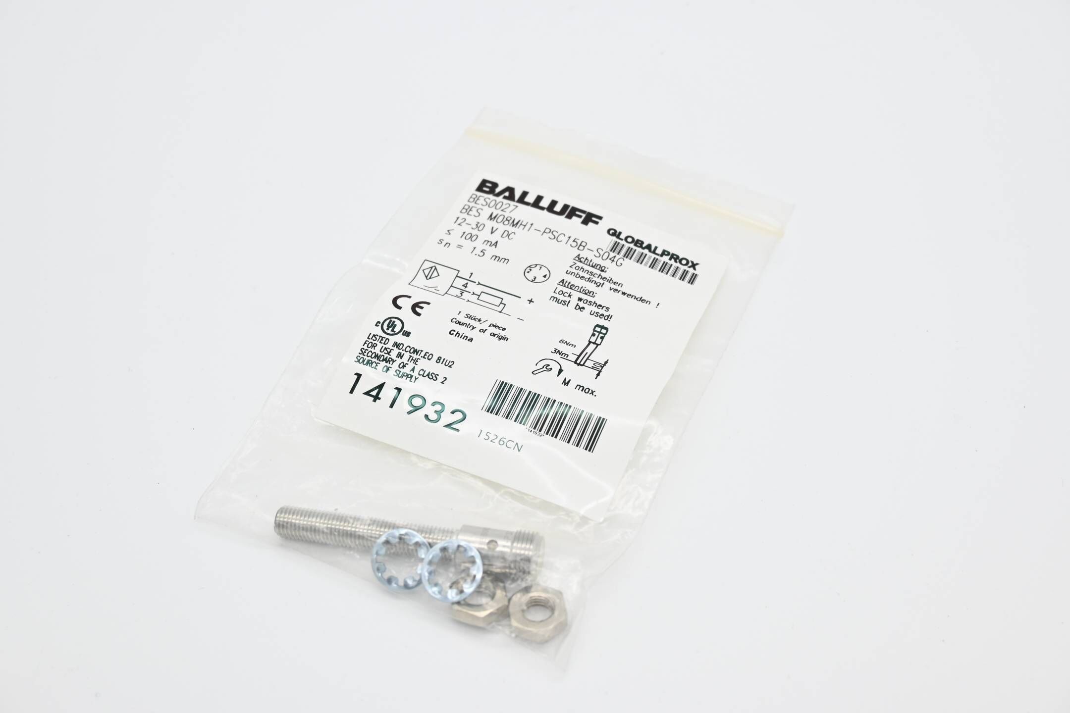 Balluff BES0027 Näherungssensor BES M08MH1-PSC15B-S04G