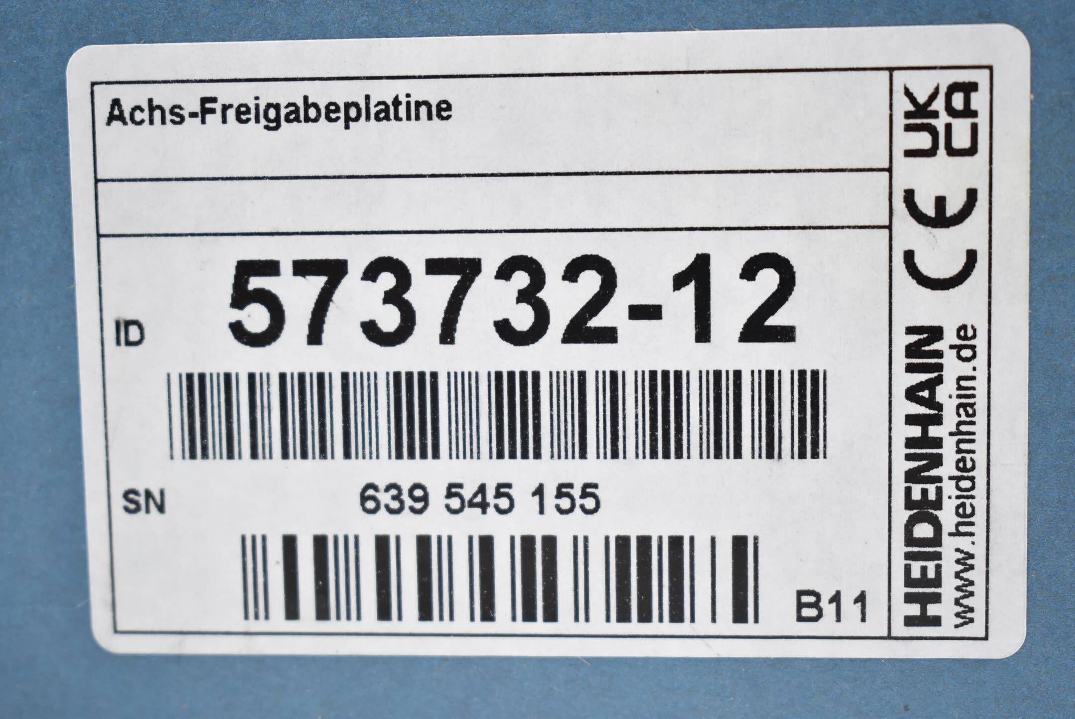 Heidenhain Achs-Freigabemodul 573732-12 ( 573 732-12 ) Ver. B11