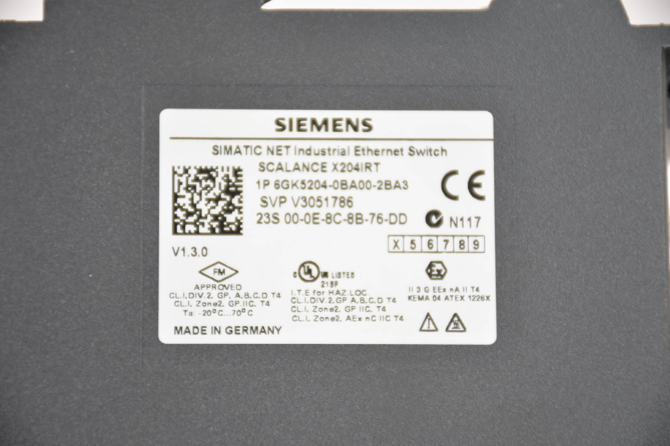 Siemens Scalance X204IRT Switch 6GK5204-0BA00-2BA3 ( 6GK5 204-0BA00-2BA3 )
