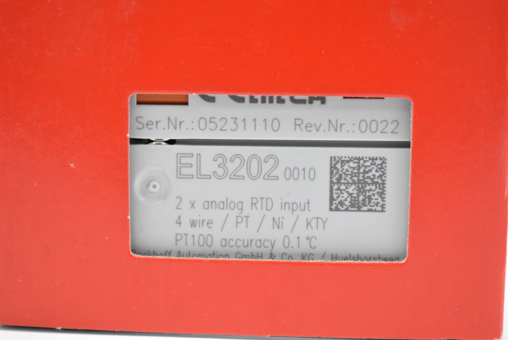 Beckhoff EtherCAT-Klemme 2-Kanal-Analog-Eingang EL3202-0010 ( EL 3202-0010 )