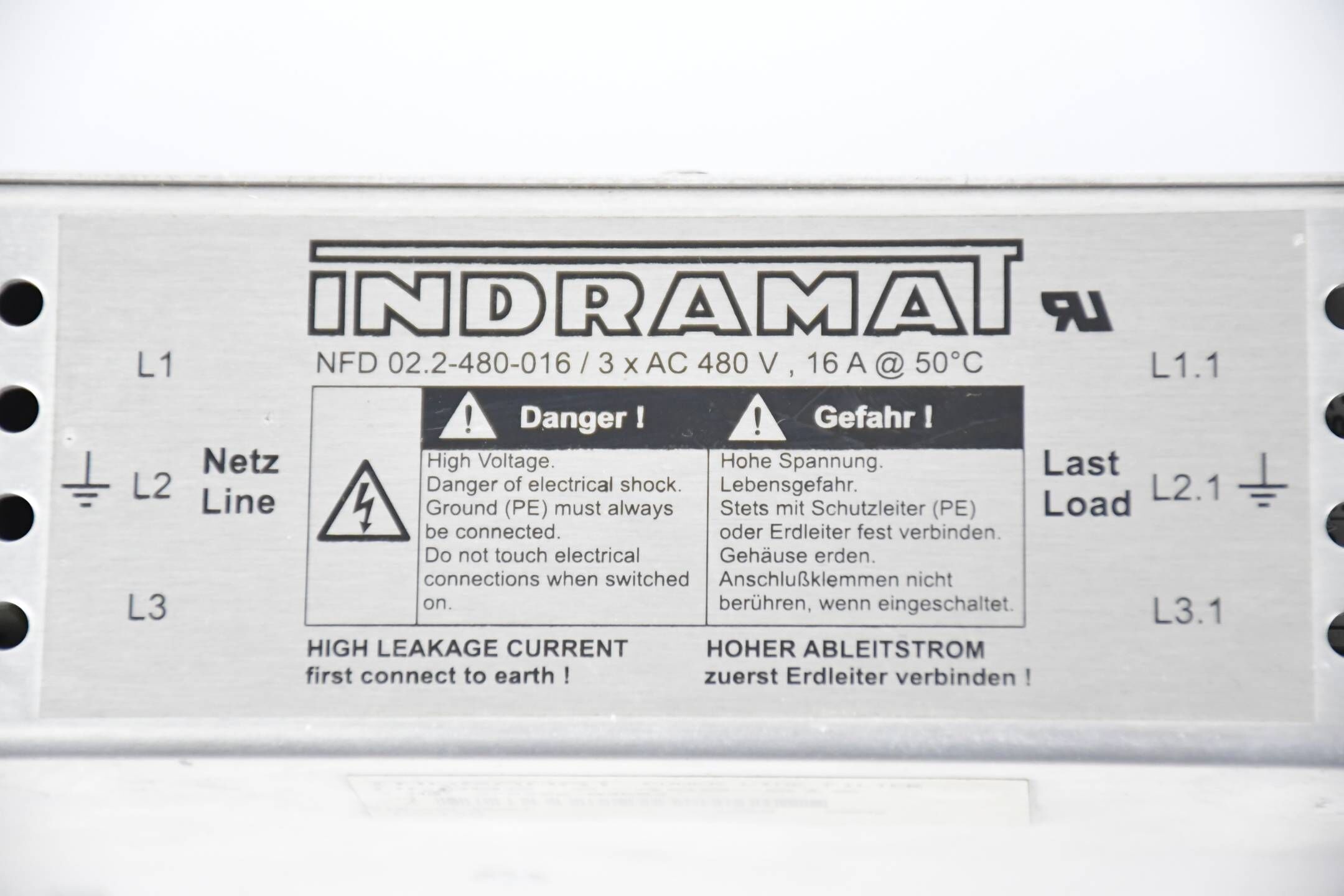 Indramat power line filter NFD 02.2-480-016