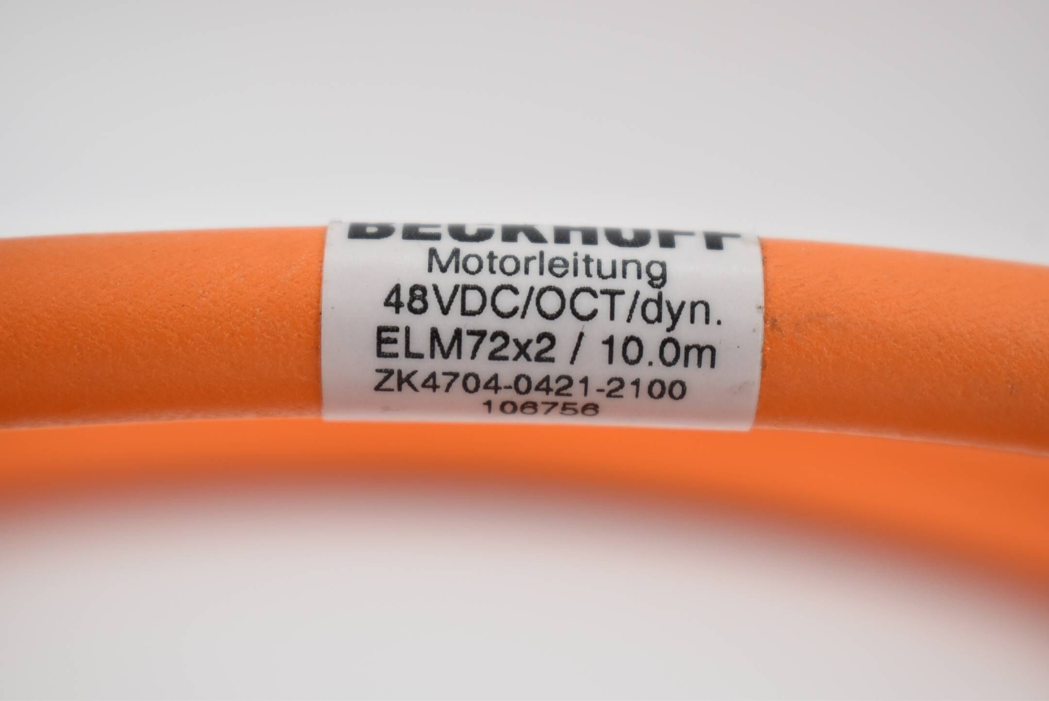 Beckhoff Motoranschlussleitung 10 m ZK4704-0421-2100