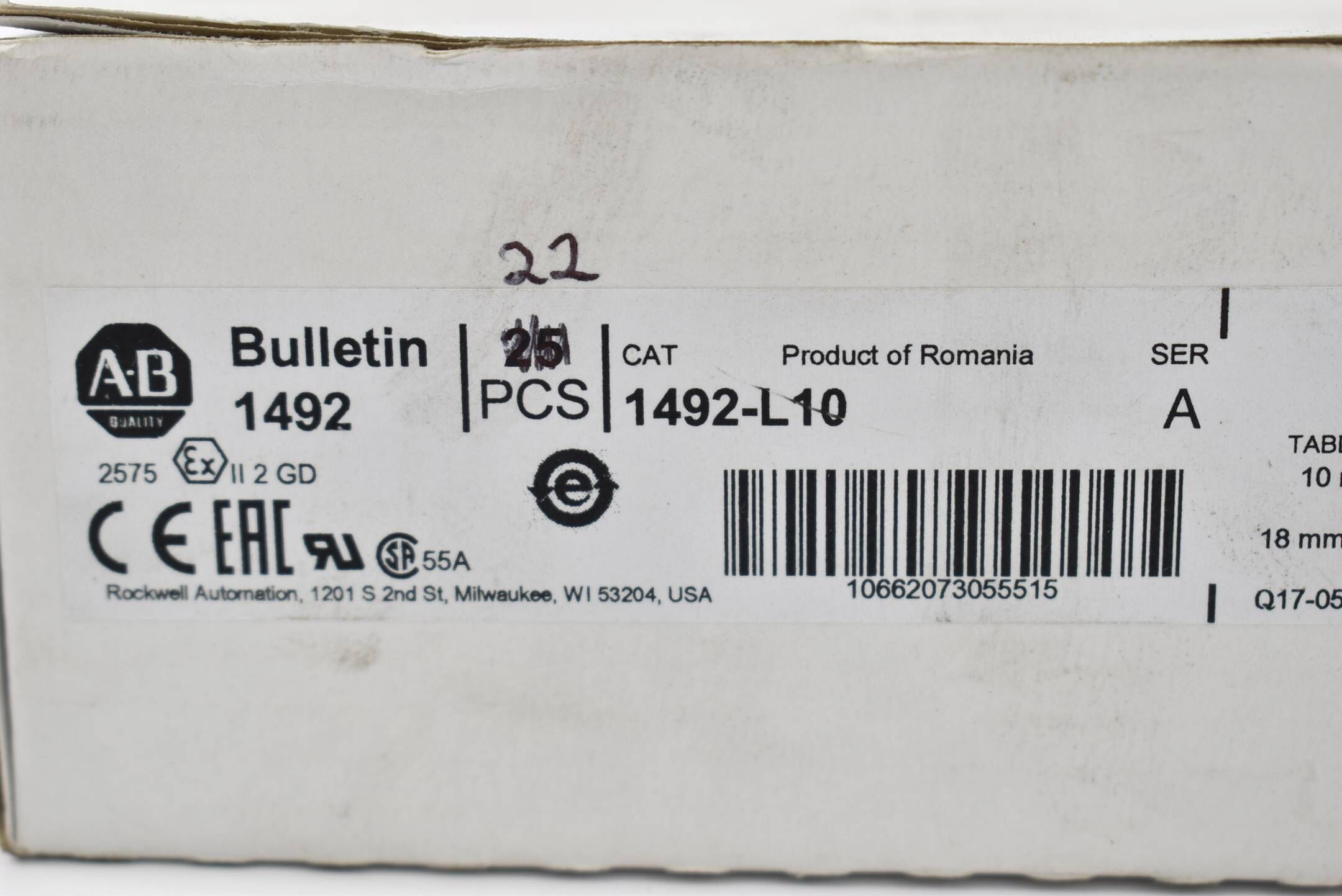 Allen-Bradley Terminal Blocks 22 Stück 1492-L10