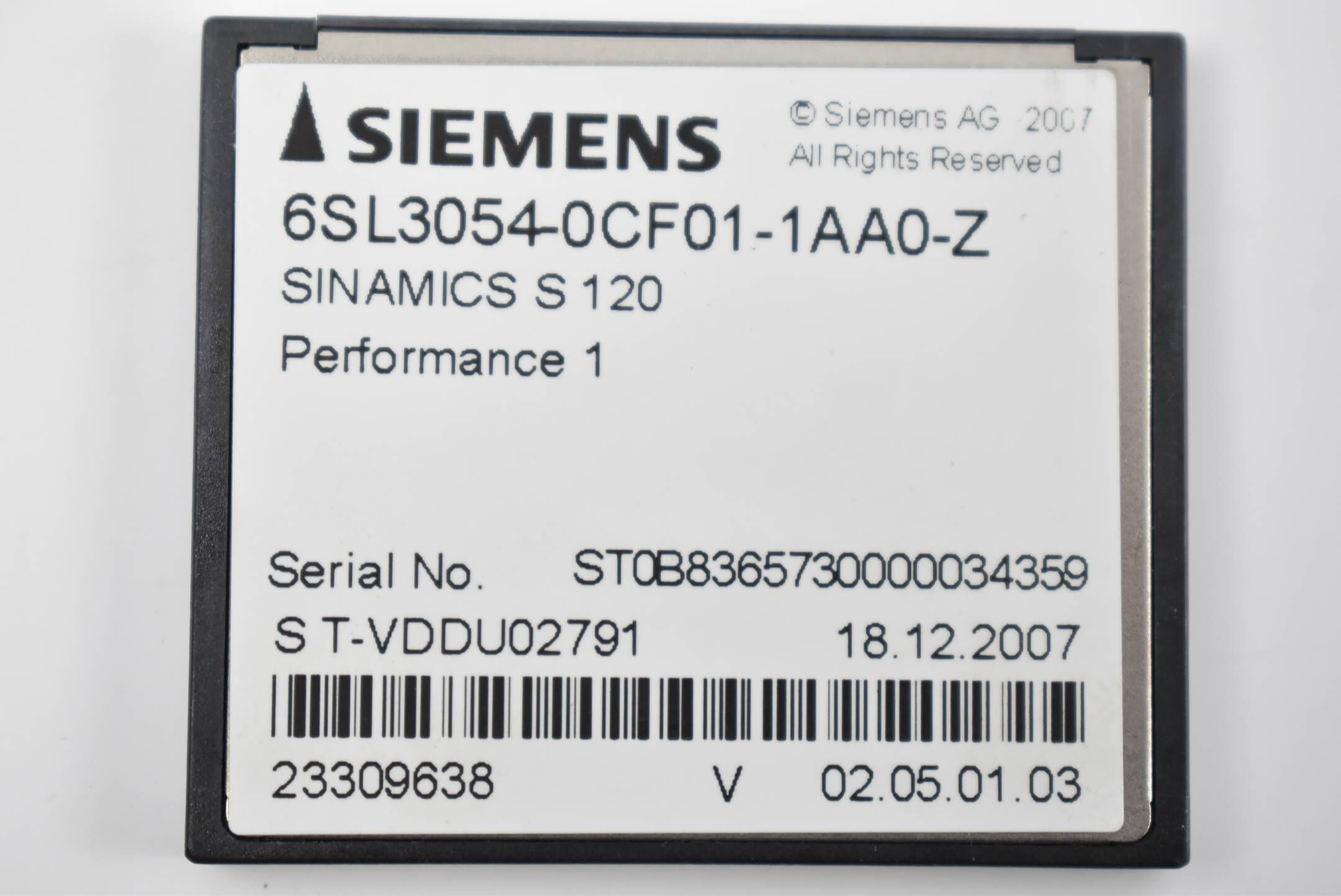 Siemens sinamics S120 CF Card 6SL3 054-0CF01-1AA0-Z ( 6SL3054-0CF01-1AA0-Z )
