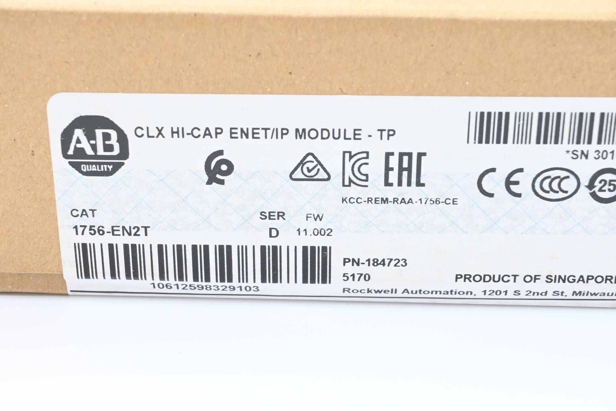 Allen-Bradley CLX HI-Cap ENET/IP Module-TP 1756-EN2T ( Ser. D / FW: 11.002 )