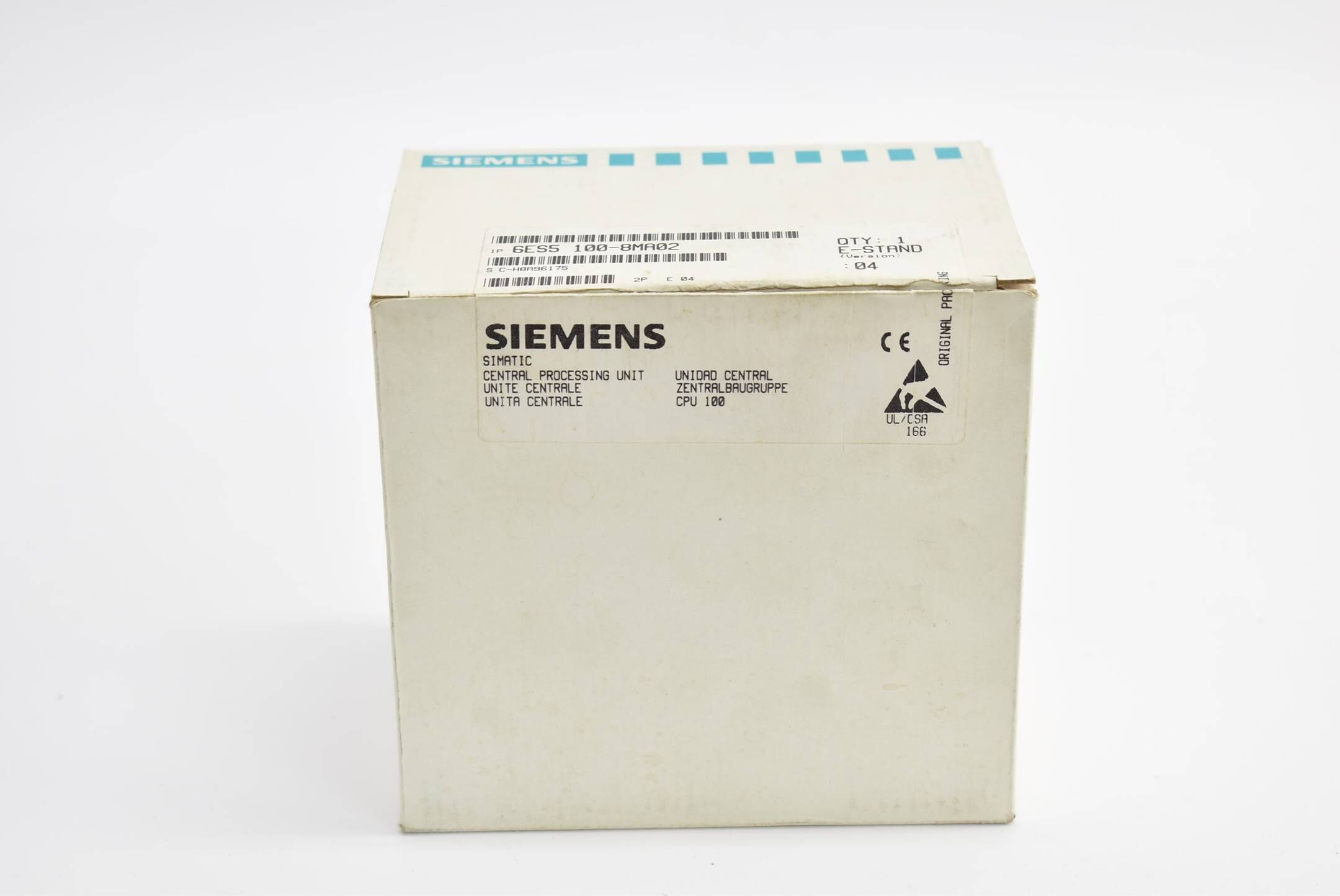 Siemens Simatic S5 CPU 100 6ES5100-8MA02 ( 6ES5 100-8MA02 )