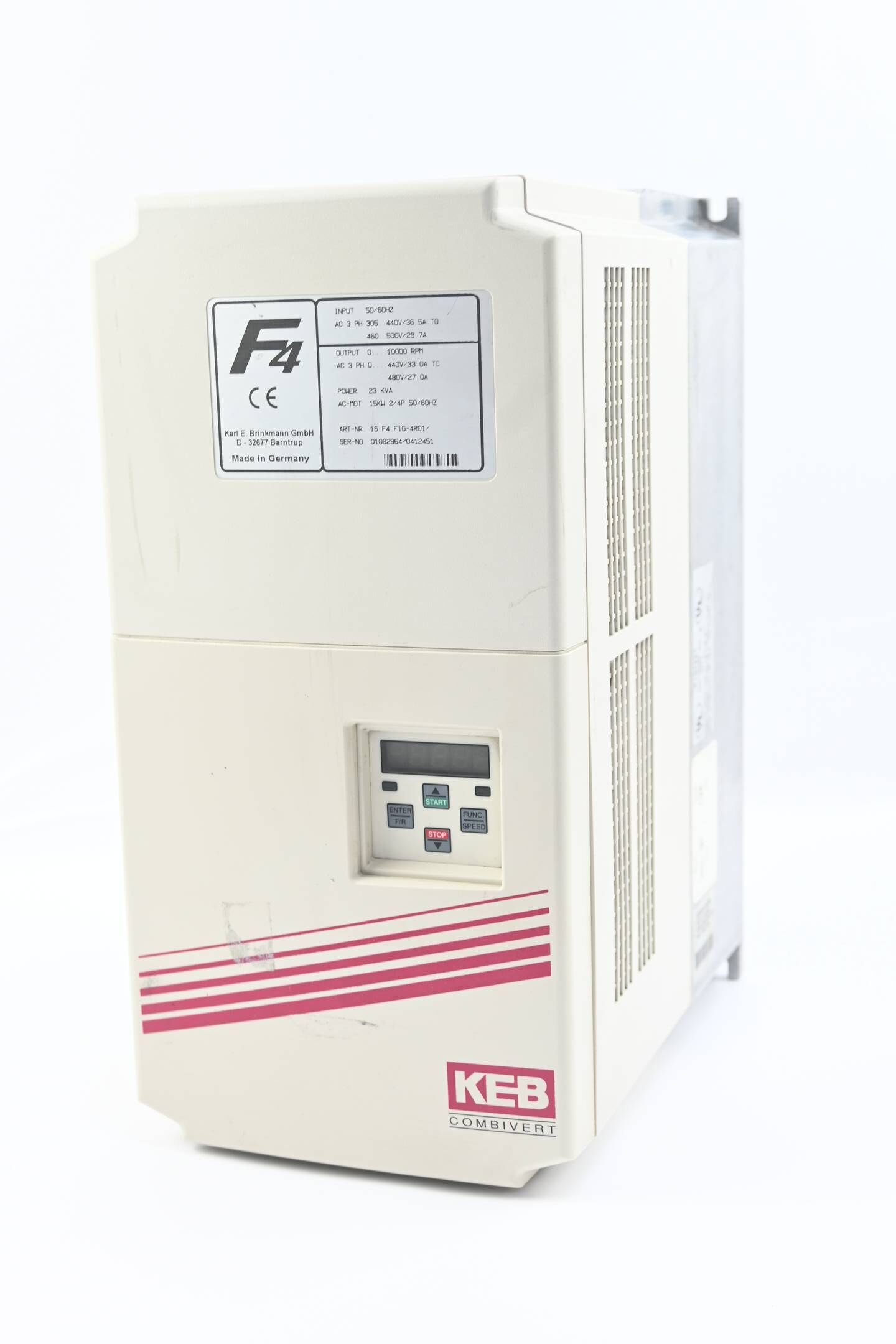 KEB Combivert F4 Frequenzumrichter 16.F4.F1G-4R01/ ( 16F4F1G-4R01 ) inkl. Panel