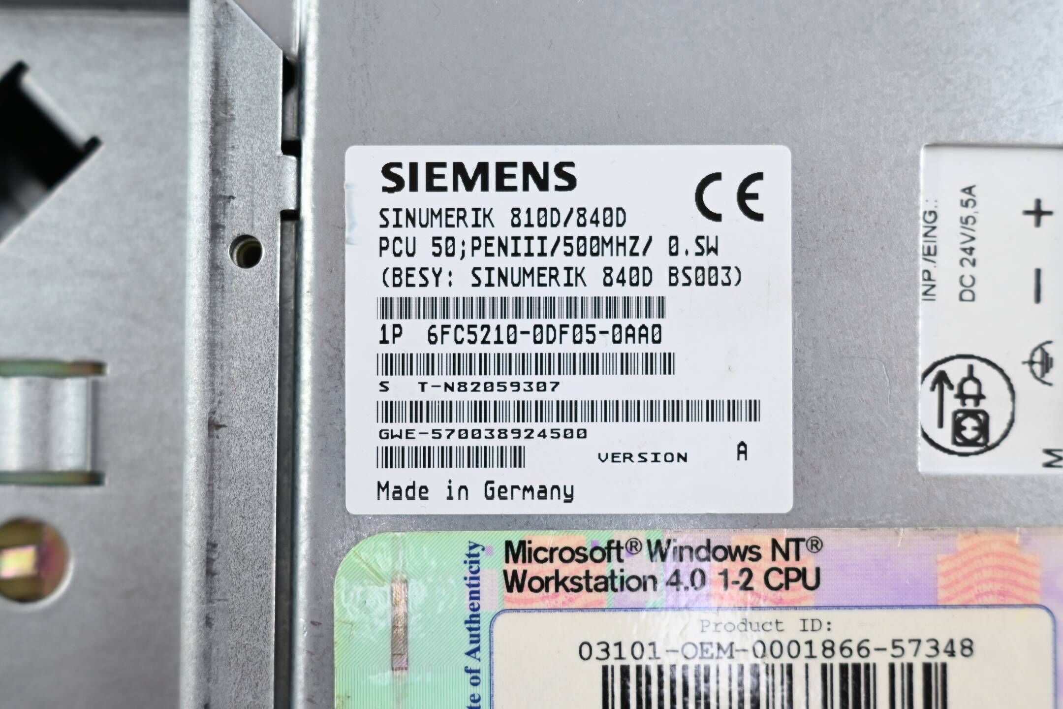 Siemens Sinumerik 810D/840D PCU50 6FC5210-0DF05-0AA0 ( 6FC5 210-0DF05-0AA0 ) A