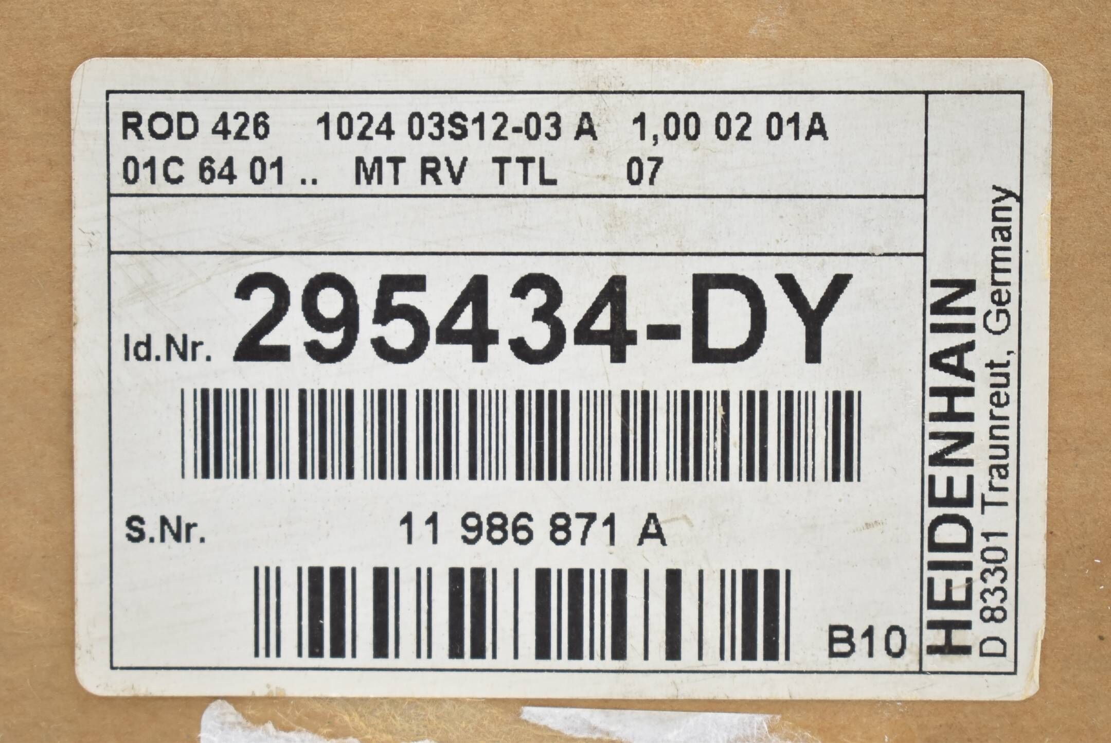 Heidenhain Drehgeber ROD 426 1024 03S12-03 A ( 295434-DY ) B10