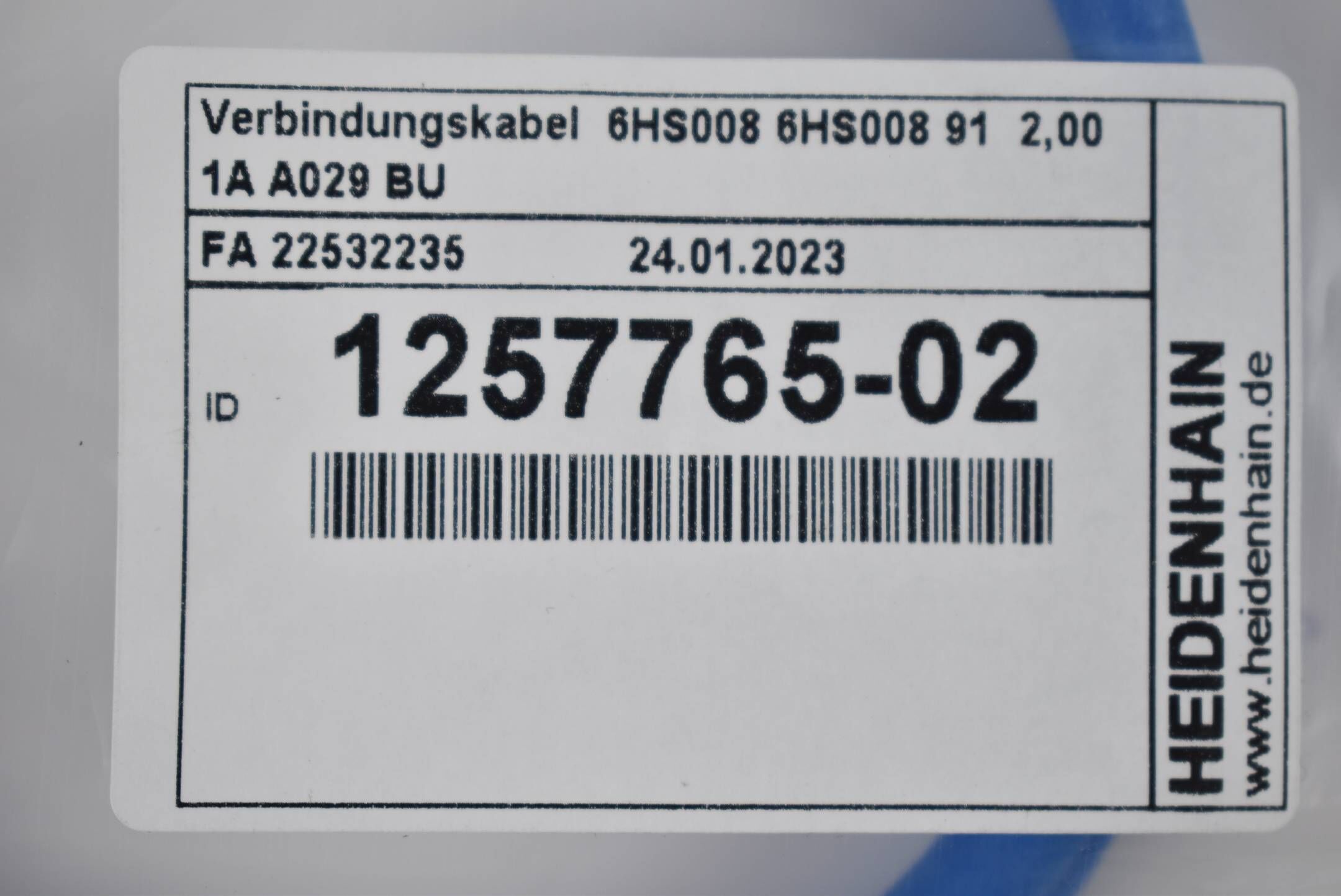 Heidenhain Verbindungskabel 1257765-02 ( 2,00 m )