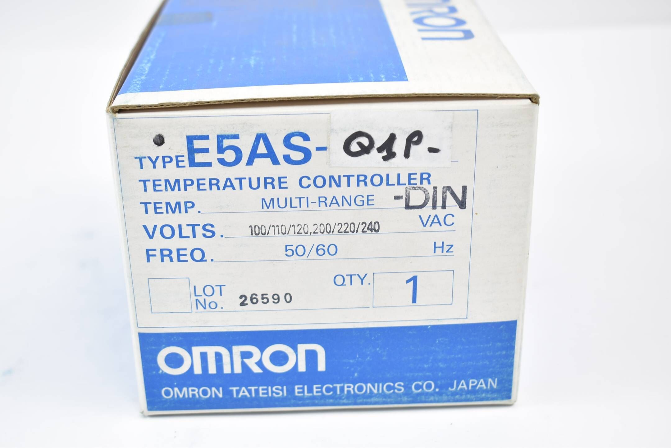 Omron Temperature Controller E5AS-Q1P-DIN Multi-Range 100/110/120,200/220/240VAC