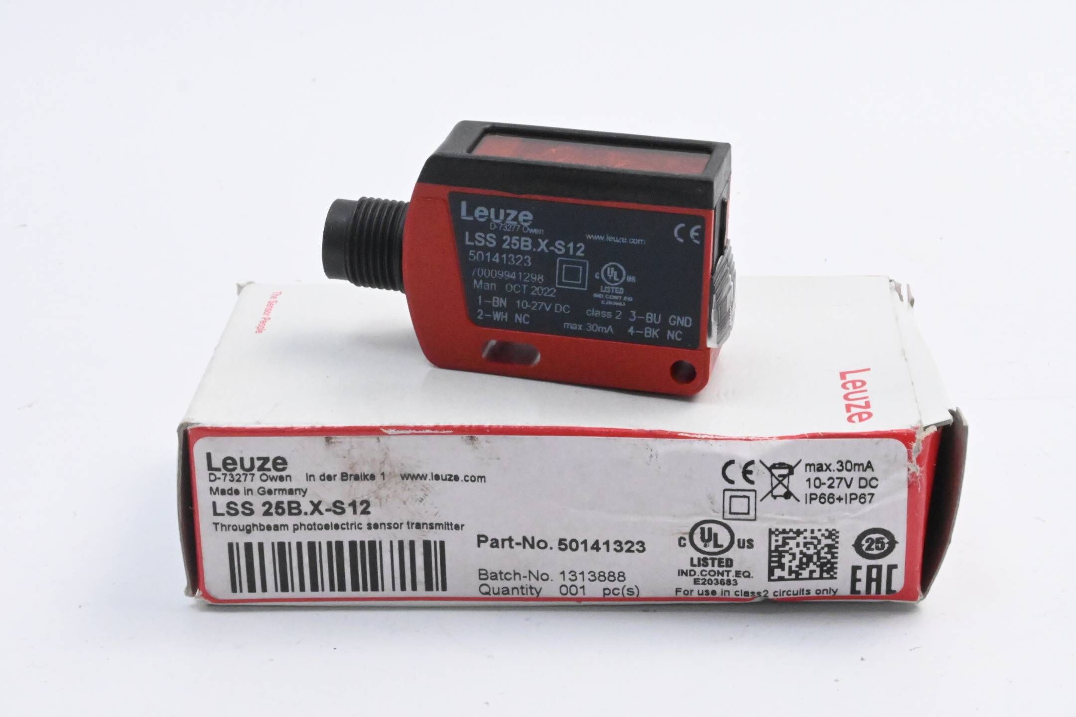 Leuze Einweg Lichtschranke Sender LSS 25B.X-S12 ( 50141323 )