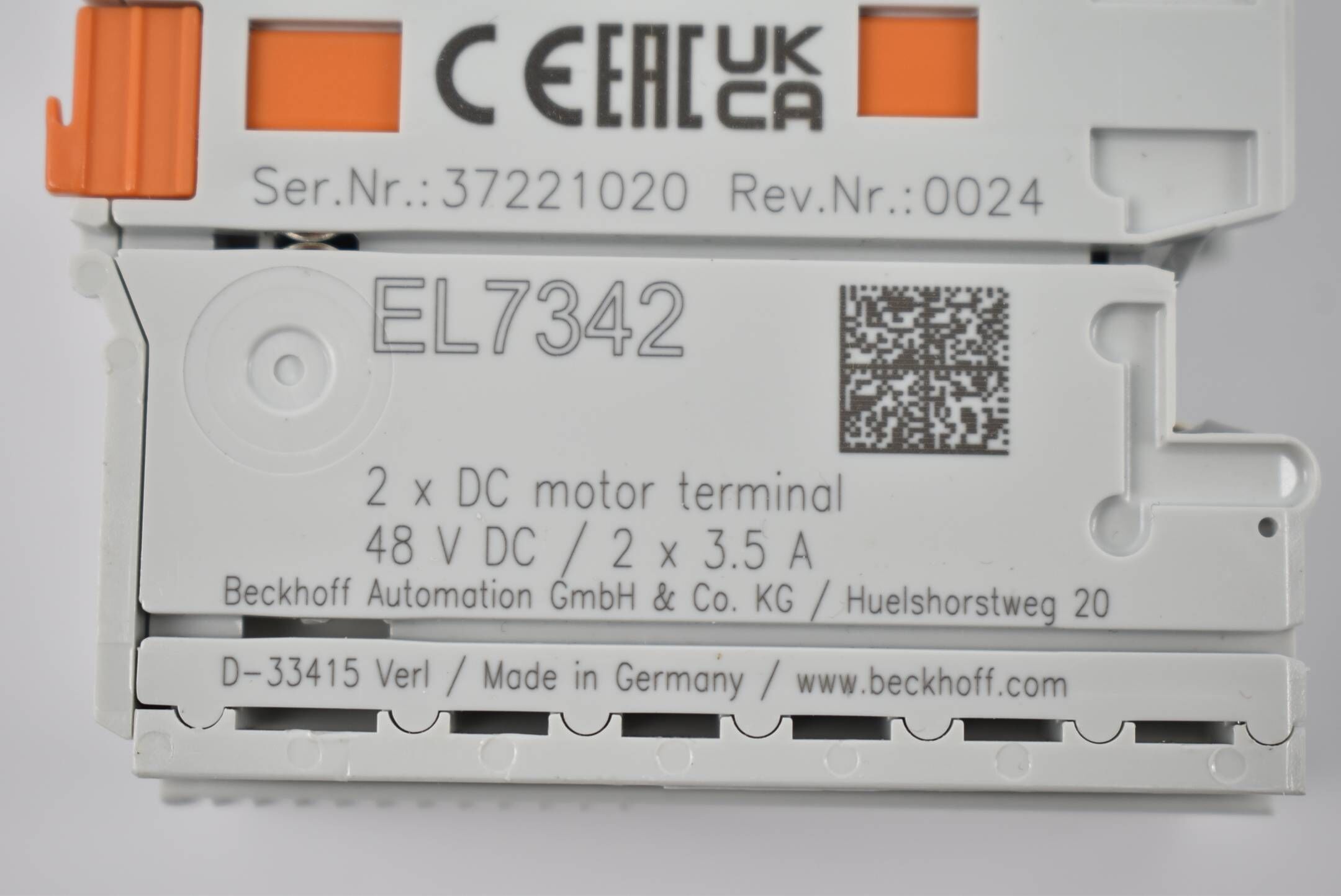 Beckhoff EtherCAT-Klemme 2-Kanal-Motion-Interface 48VDC 3,5A EL7342 ( EL 7342 )